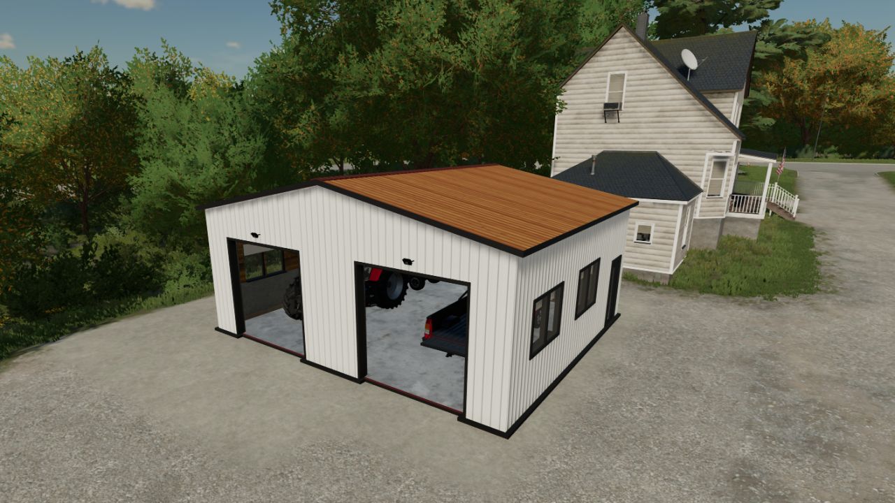 Modern Two Car Garage