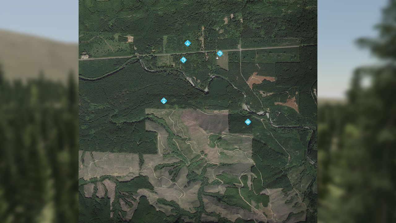 Mount Muller, Columbia Britannica (mappa della foresta)