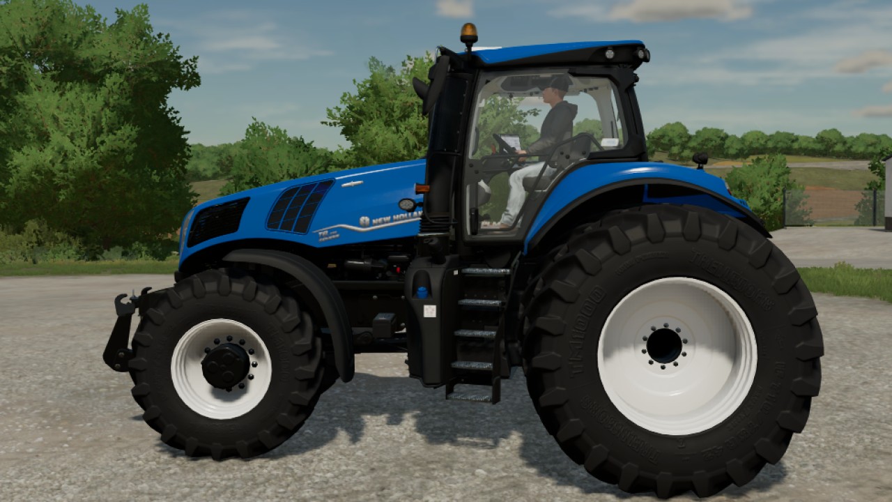 New Holland T8 with North American Wheels FS22 - KingMods