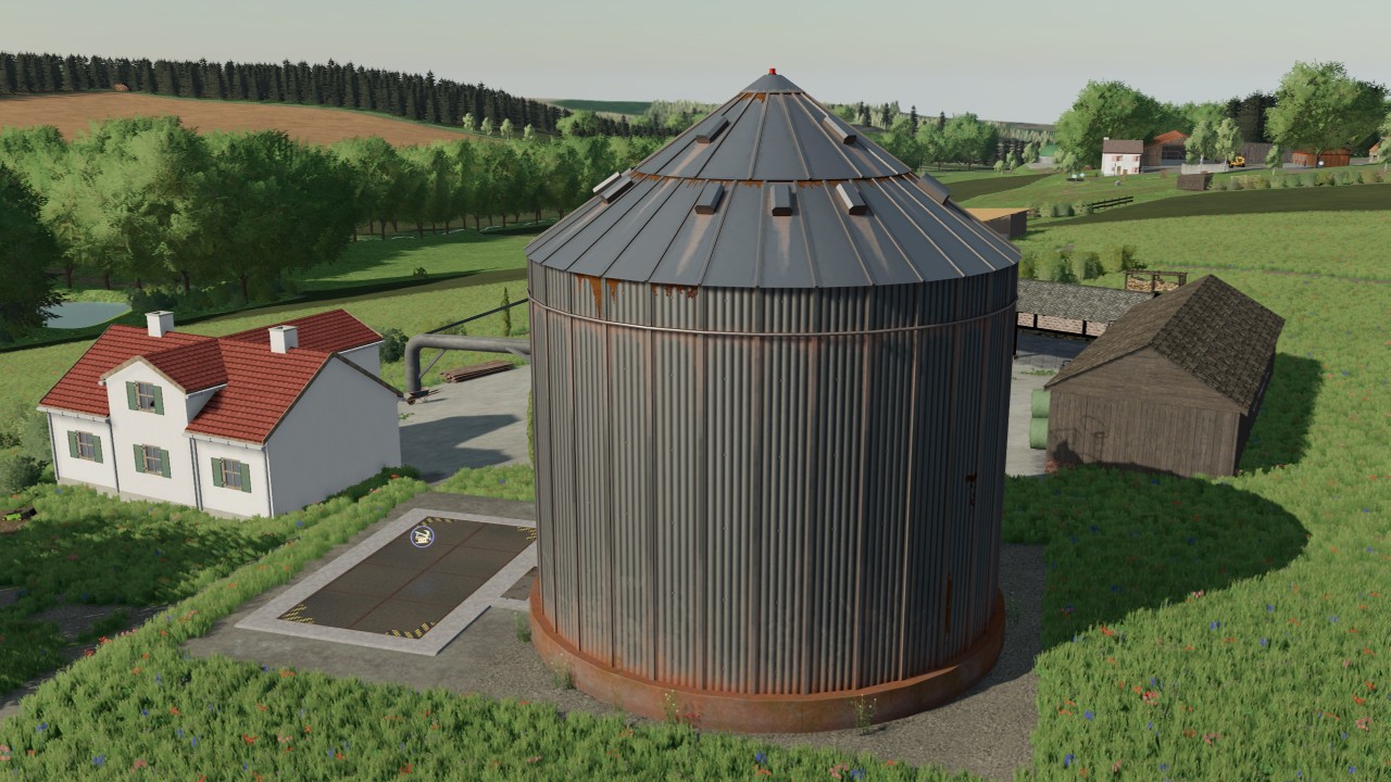 Ancien silo de stockage sur cour