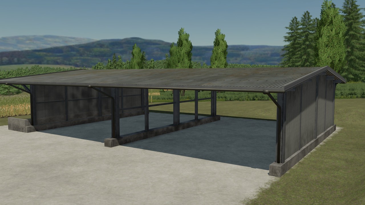 Hangar ouvert en bois