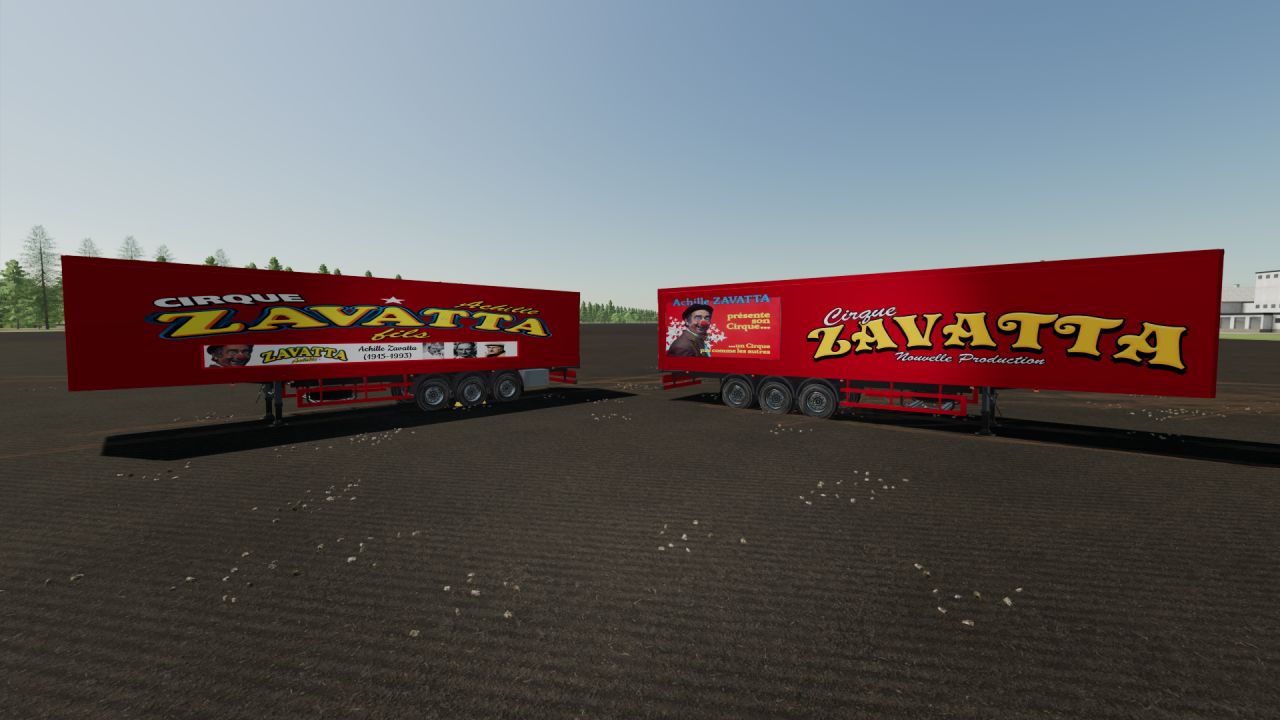 Pack of 2 ZAVATTA 2024 circus trailers