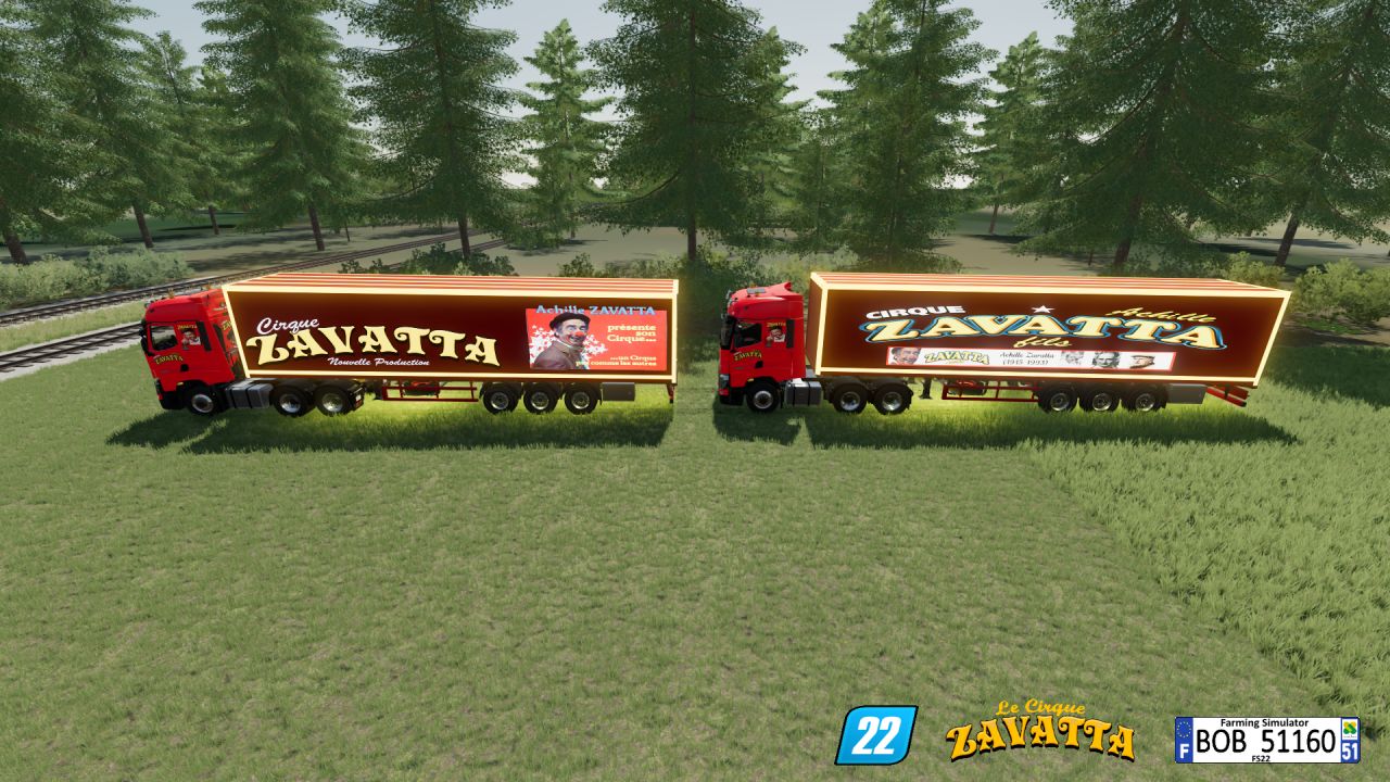 Pack of 2 ZAVATTA 2024 circus trailers