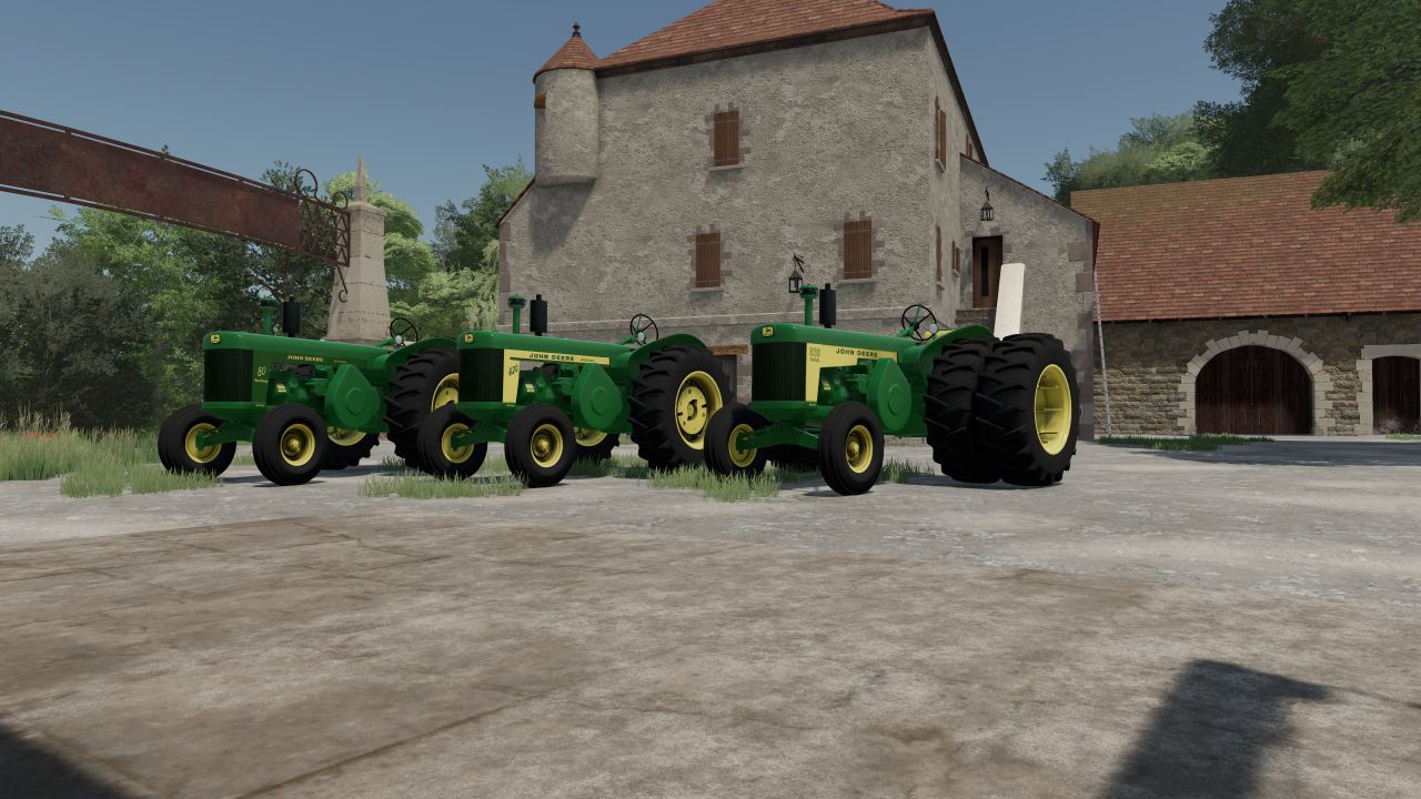 Zestaw ciągników John Deere z lat 1956-1958