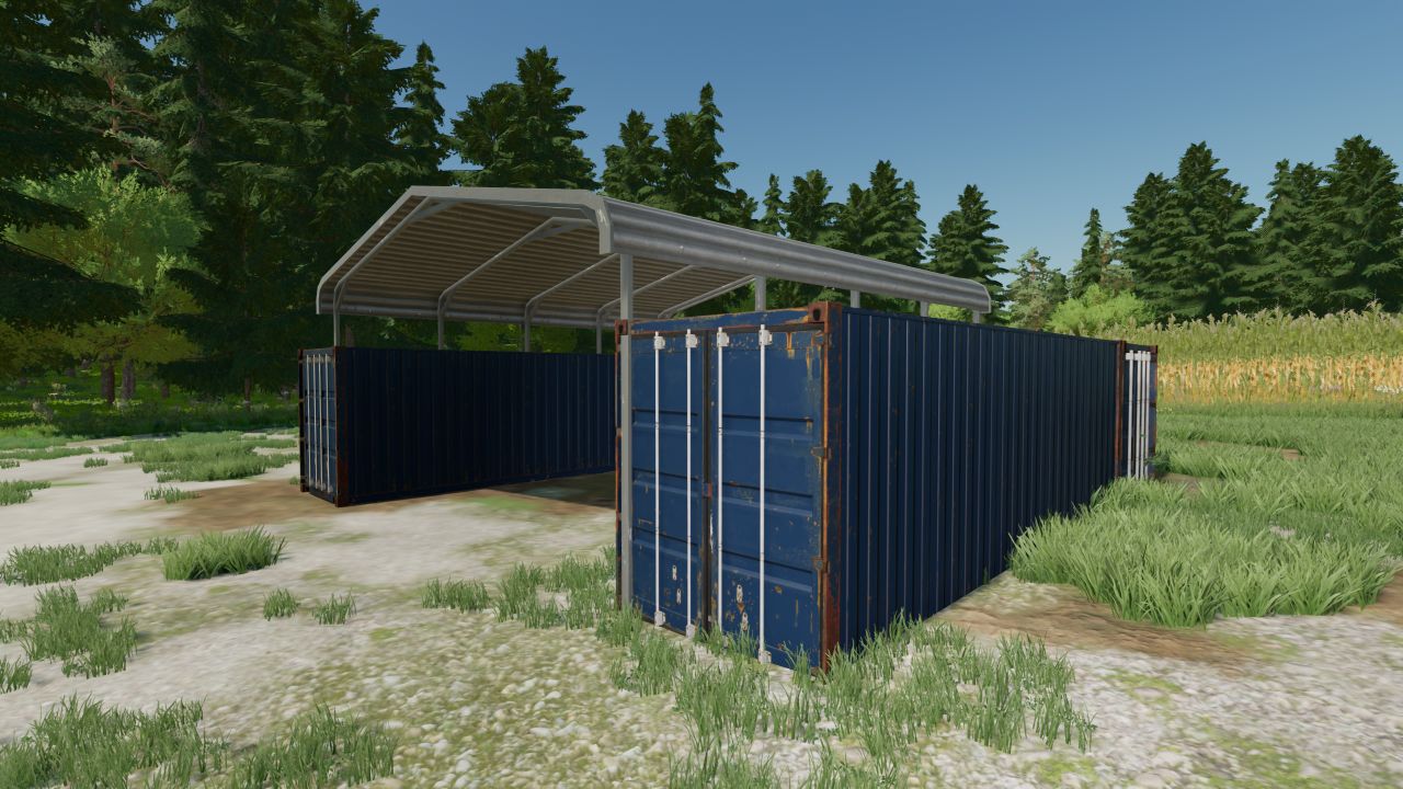 Placeable container shelter