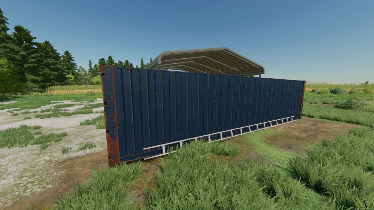 Placeable container shelter