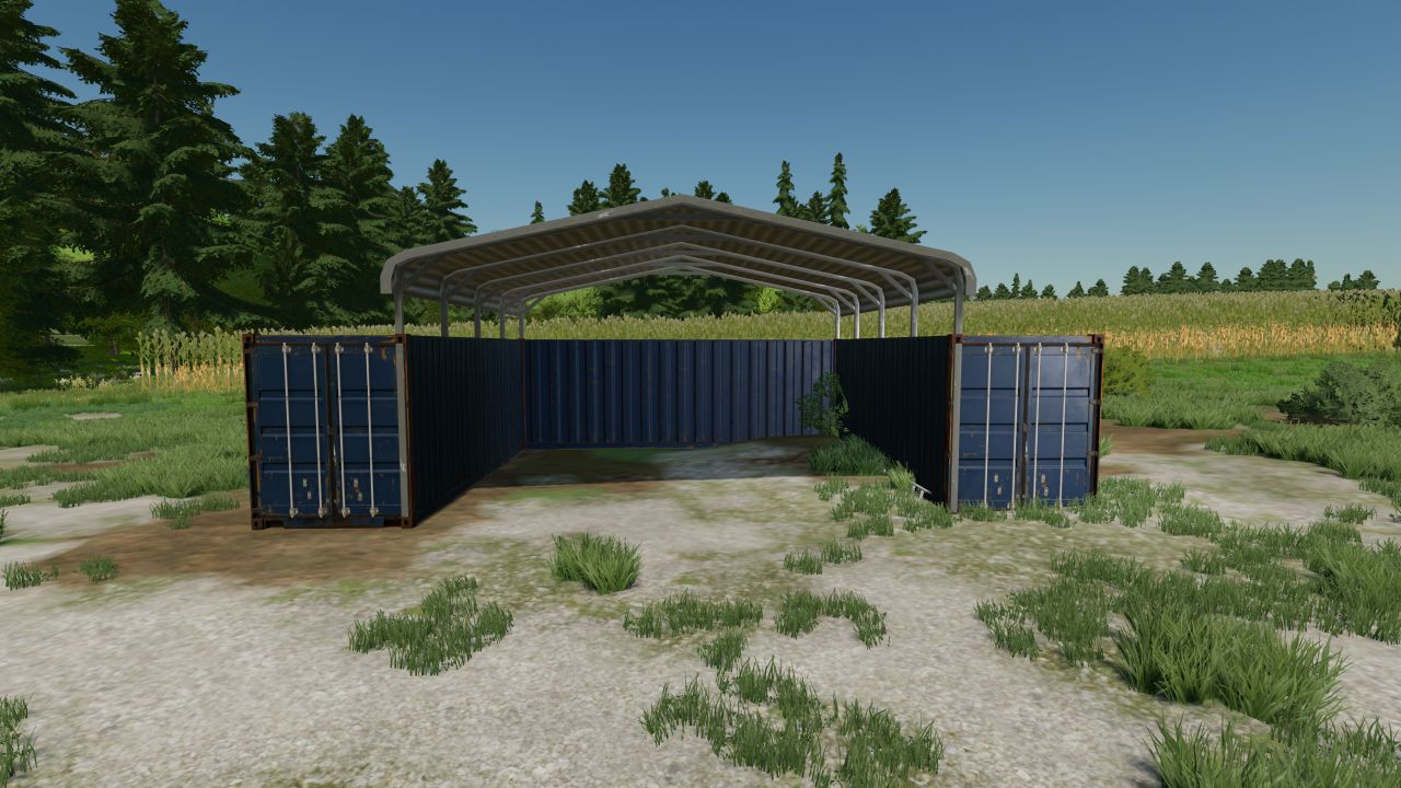 Placeable container shelter