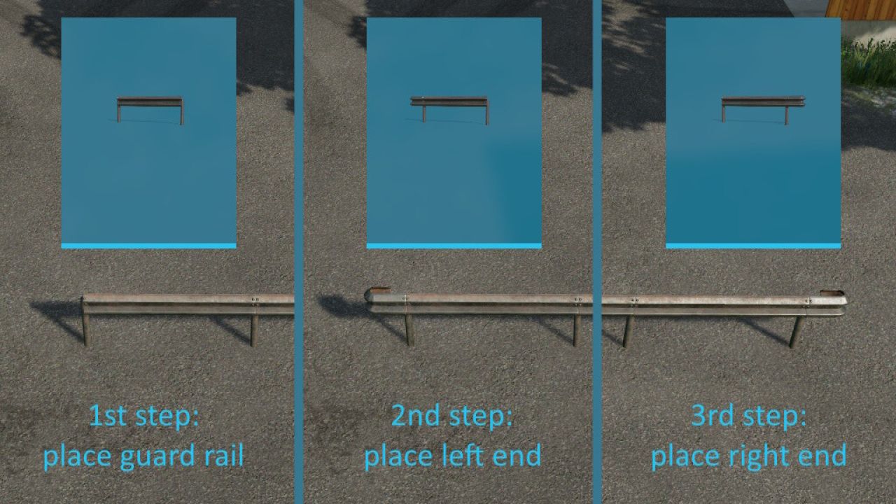 Platzierbare Leitplanke