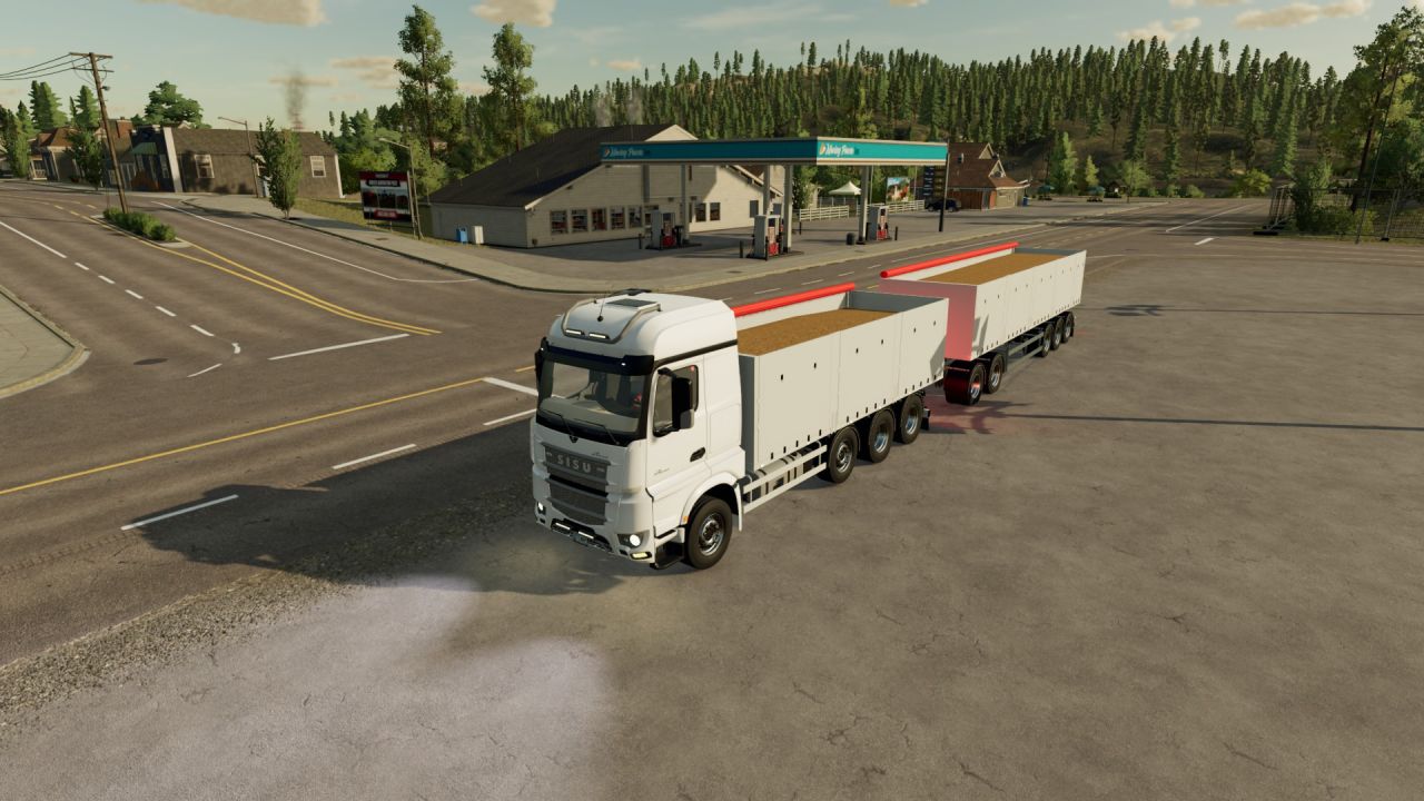 Sisu Grain Truck + trailer FS22 - KingMods