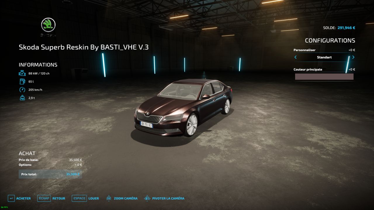 Skoda Superb - Reskin FR FS22 - KingMods