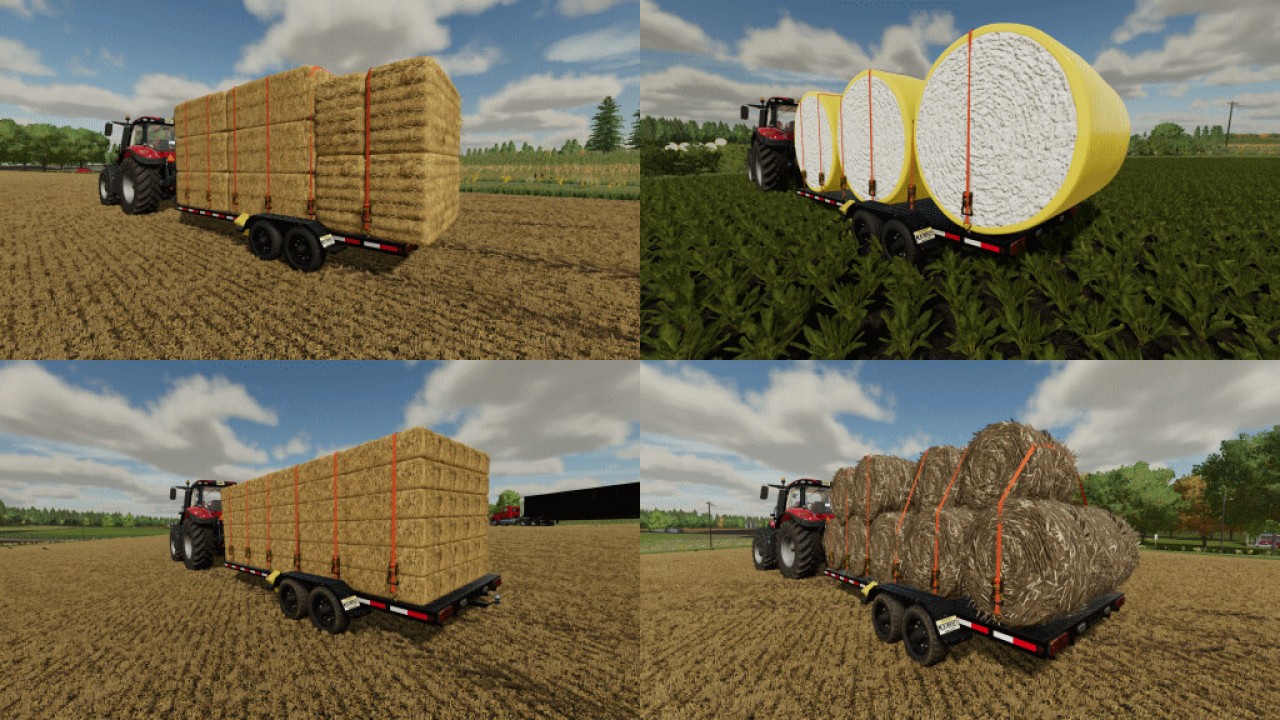 Small Flatbed Trailer Autoload Pack Fs22 Kingmods 4237