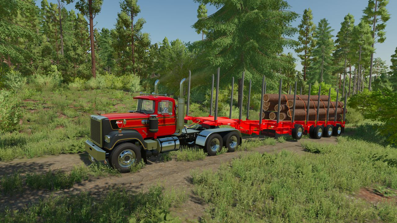 Temisko four-axle log trailer