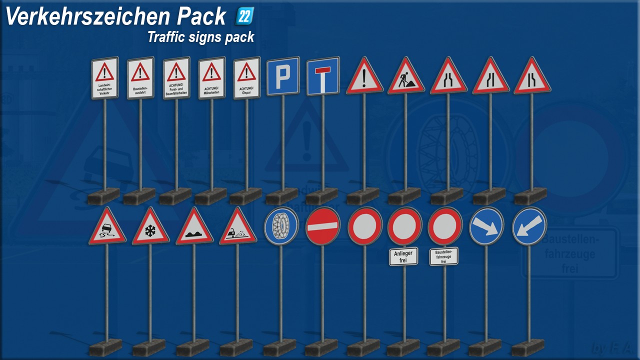 Pack de panneaux de signalisation (portable)