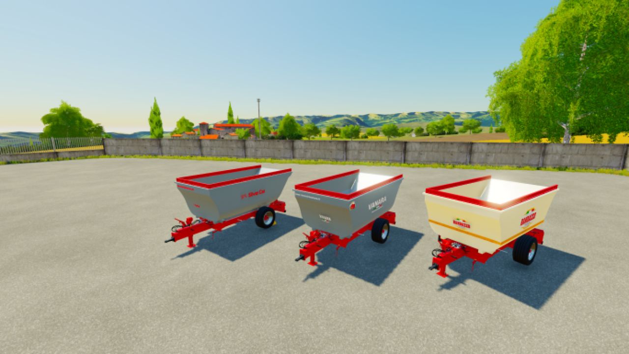 Italian pack trailers for grapes and olives