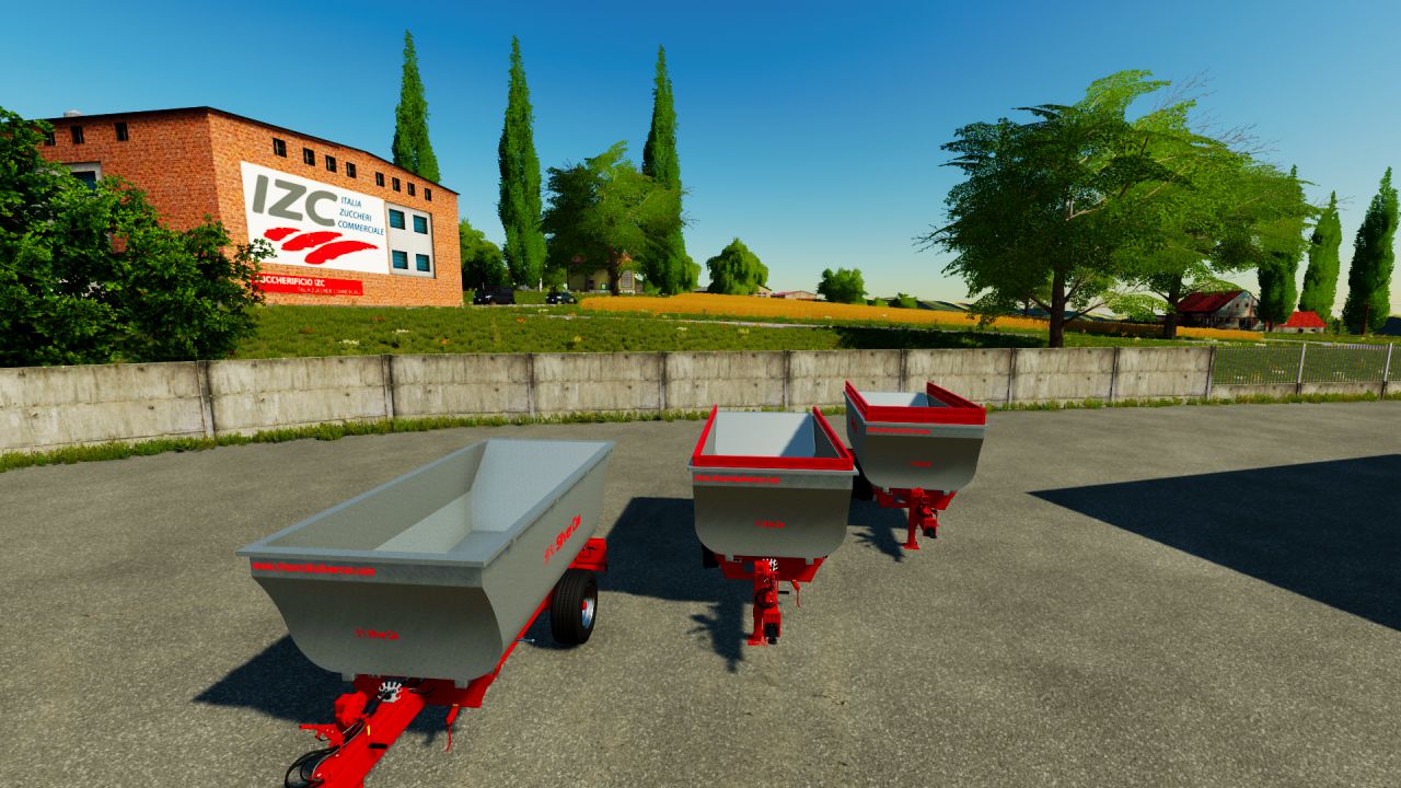 Italian pack trailers for grapes and olives