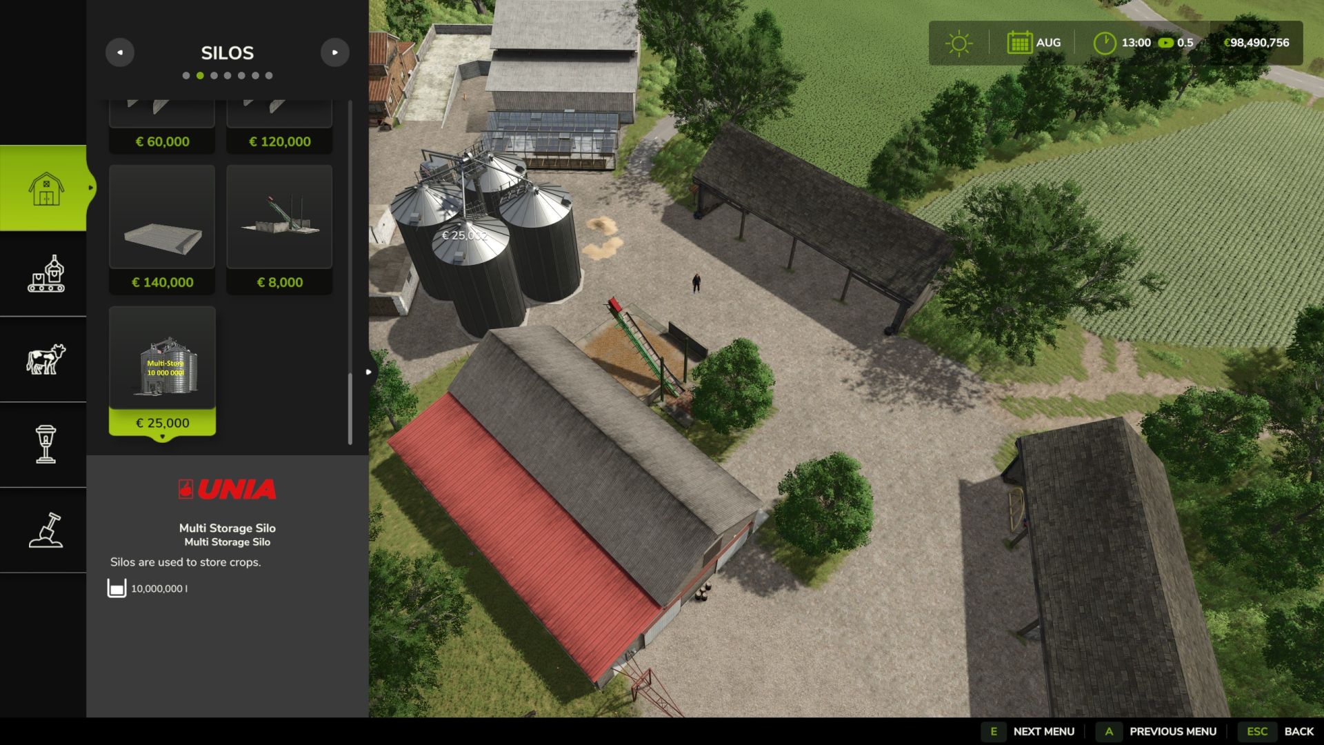 10,000,000 litre silo with buying station