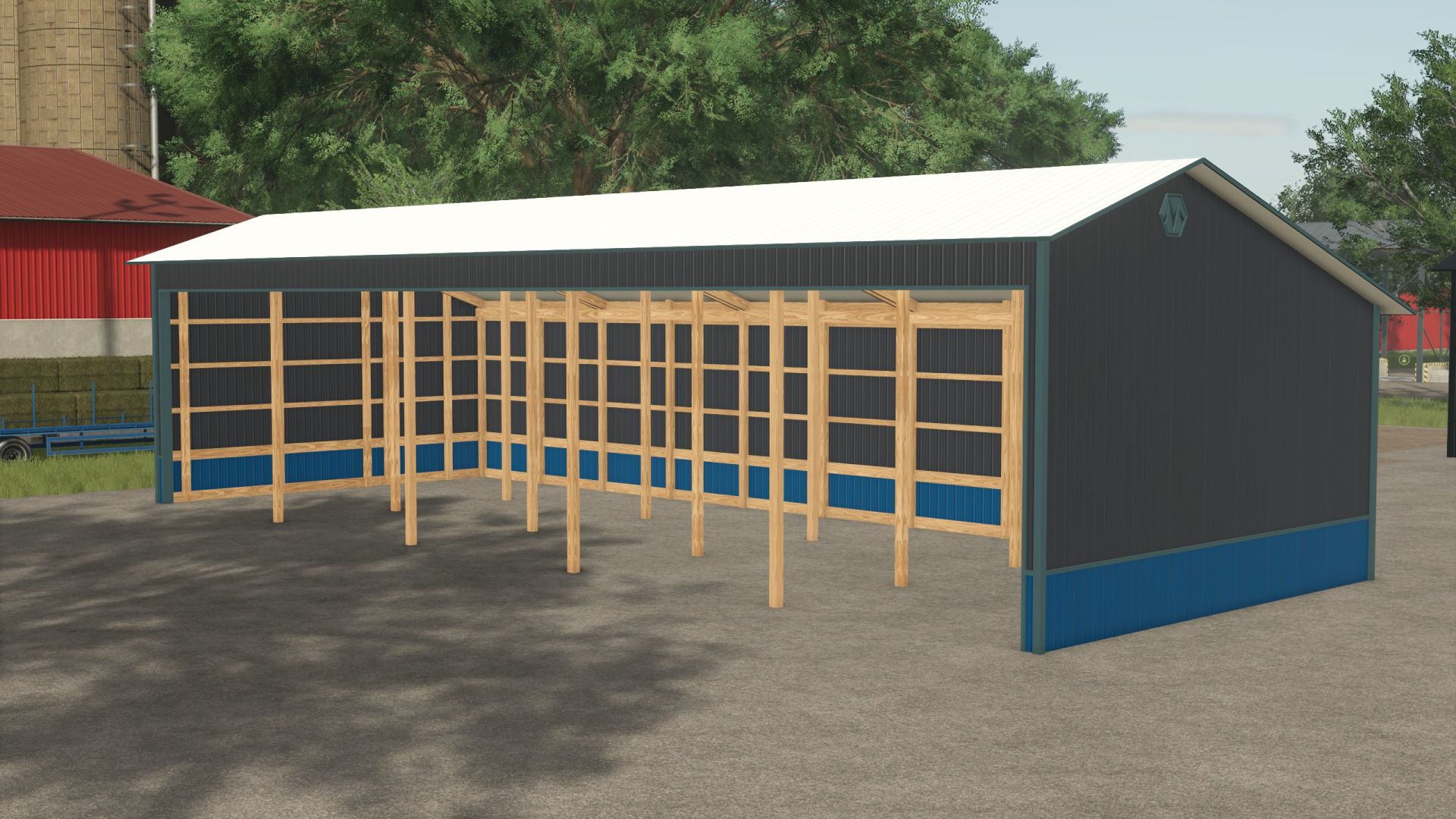 30x80 Three Sided Shed