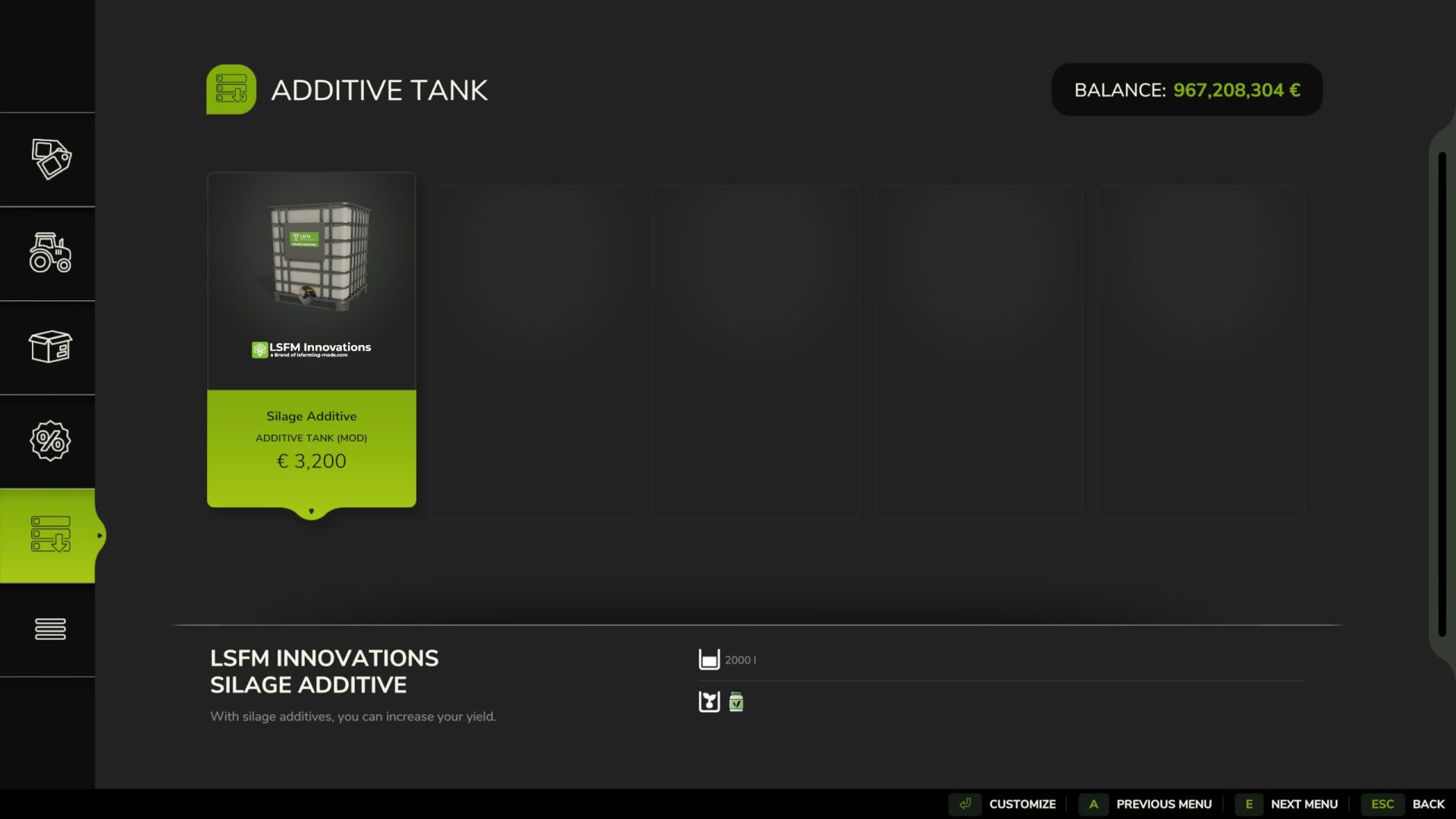 Additive Tank