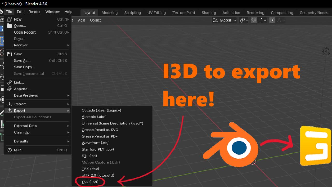 Blender I3D Exporter