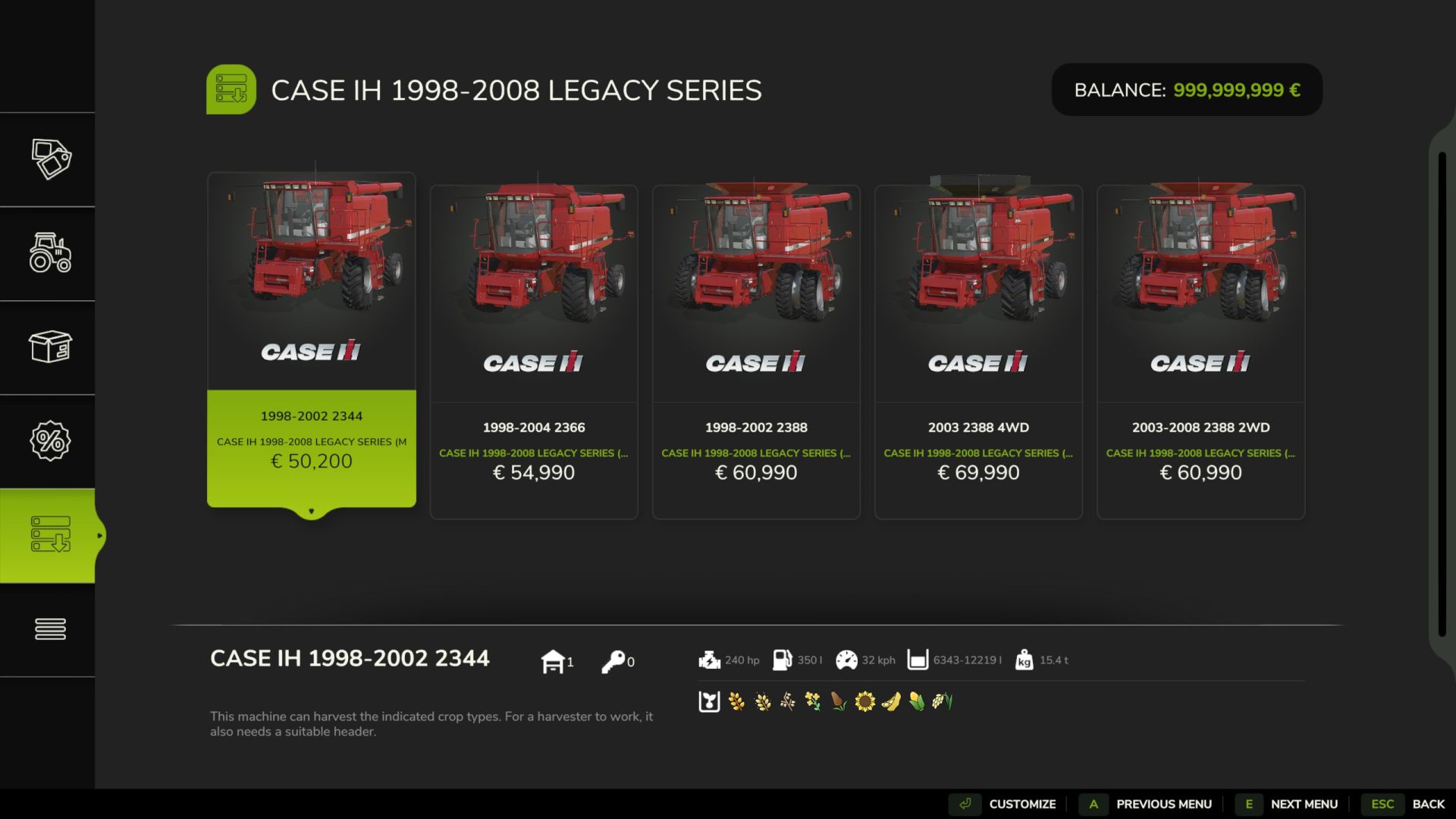 Case IH 1998-2008 Legacy Series