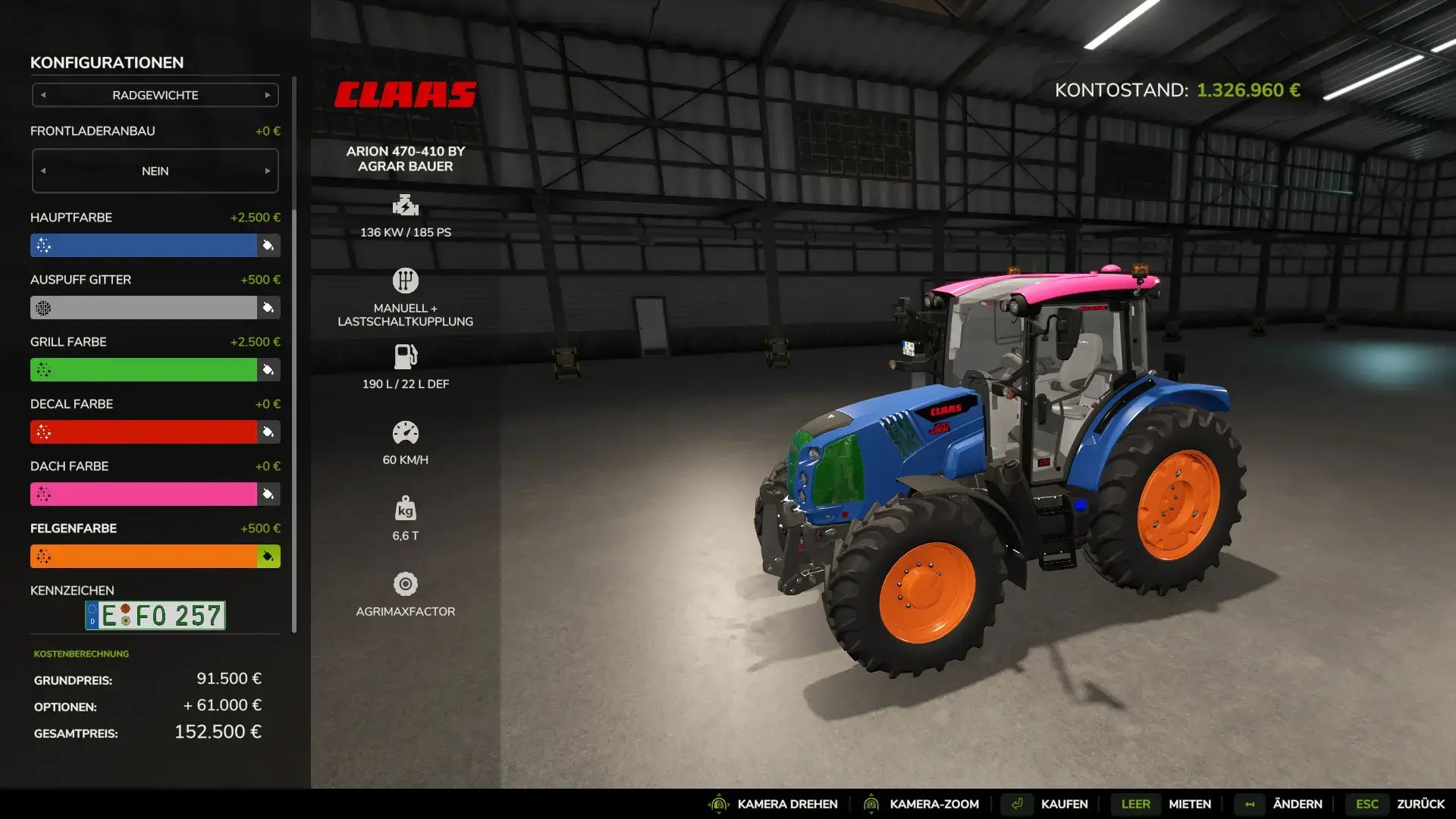 Claas Arion 400 Edit