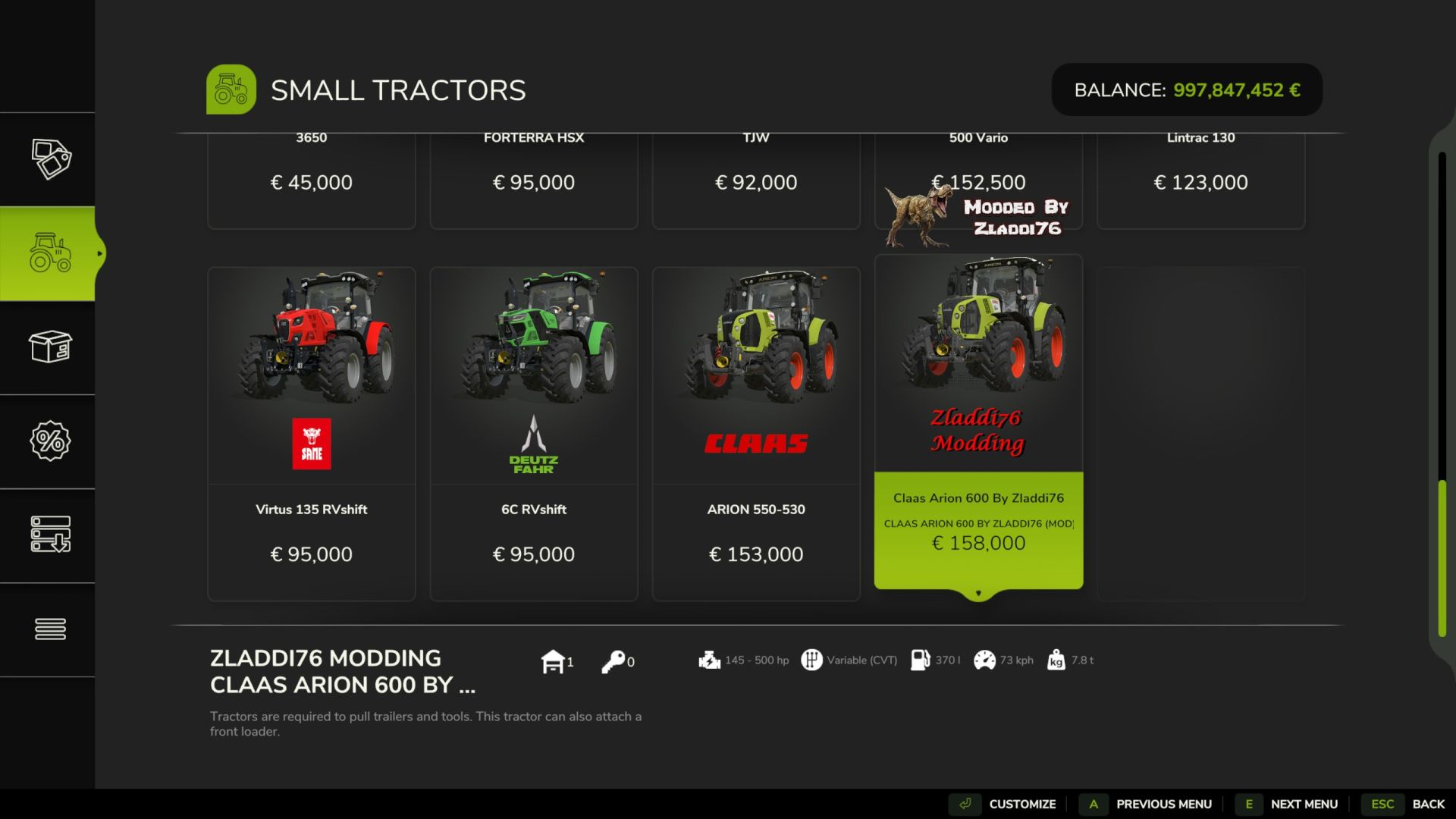 Claas Arion 600