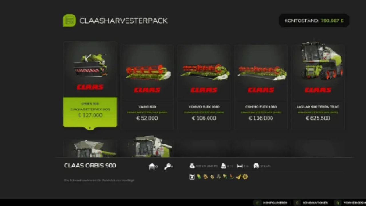 Claas Harvester-Paket