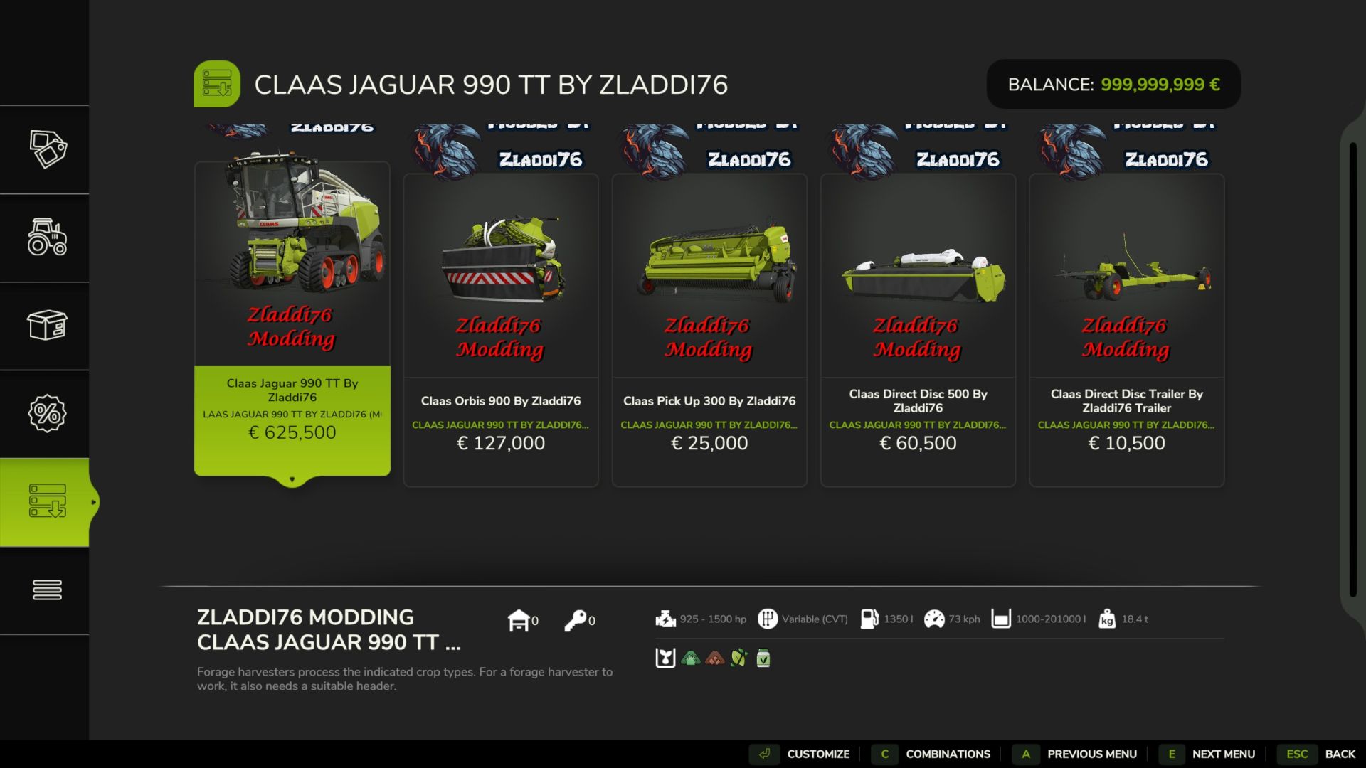 Claas Jaguar 990 TT Edit