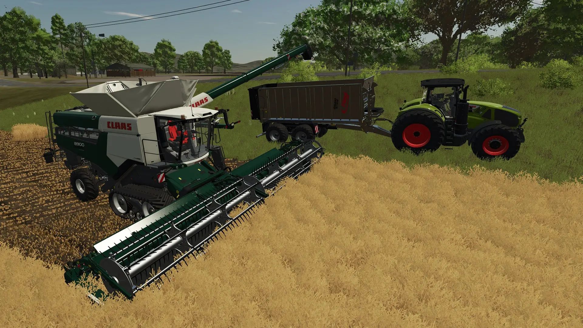 CLAAS Lexion 8900 et barres de coupes