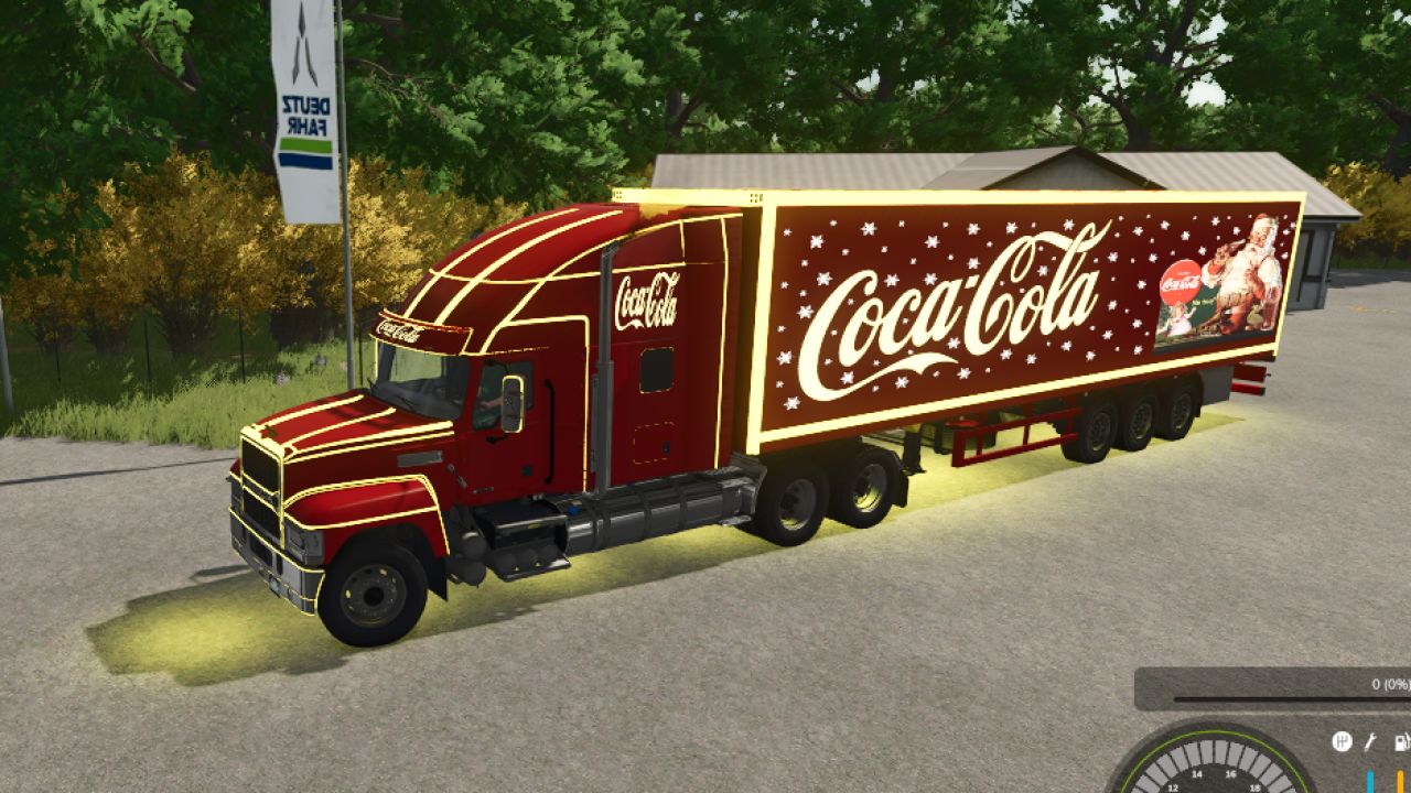 Camión navideño de cola