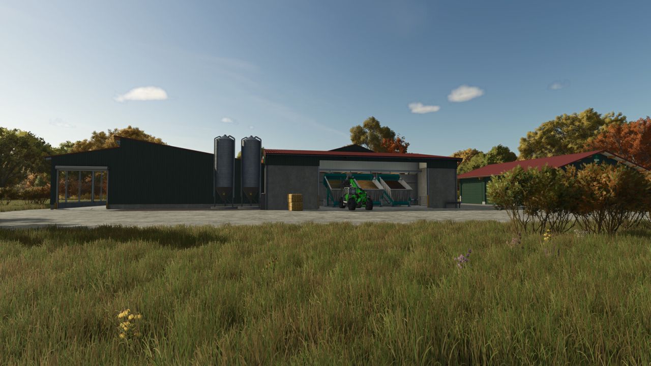 Cow Barn Big With LIZARD Mixfeeder FS25 - KingMods