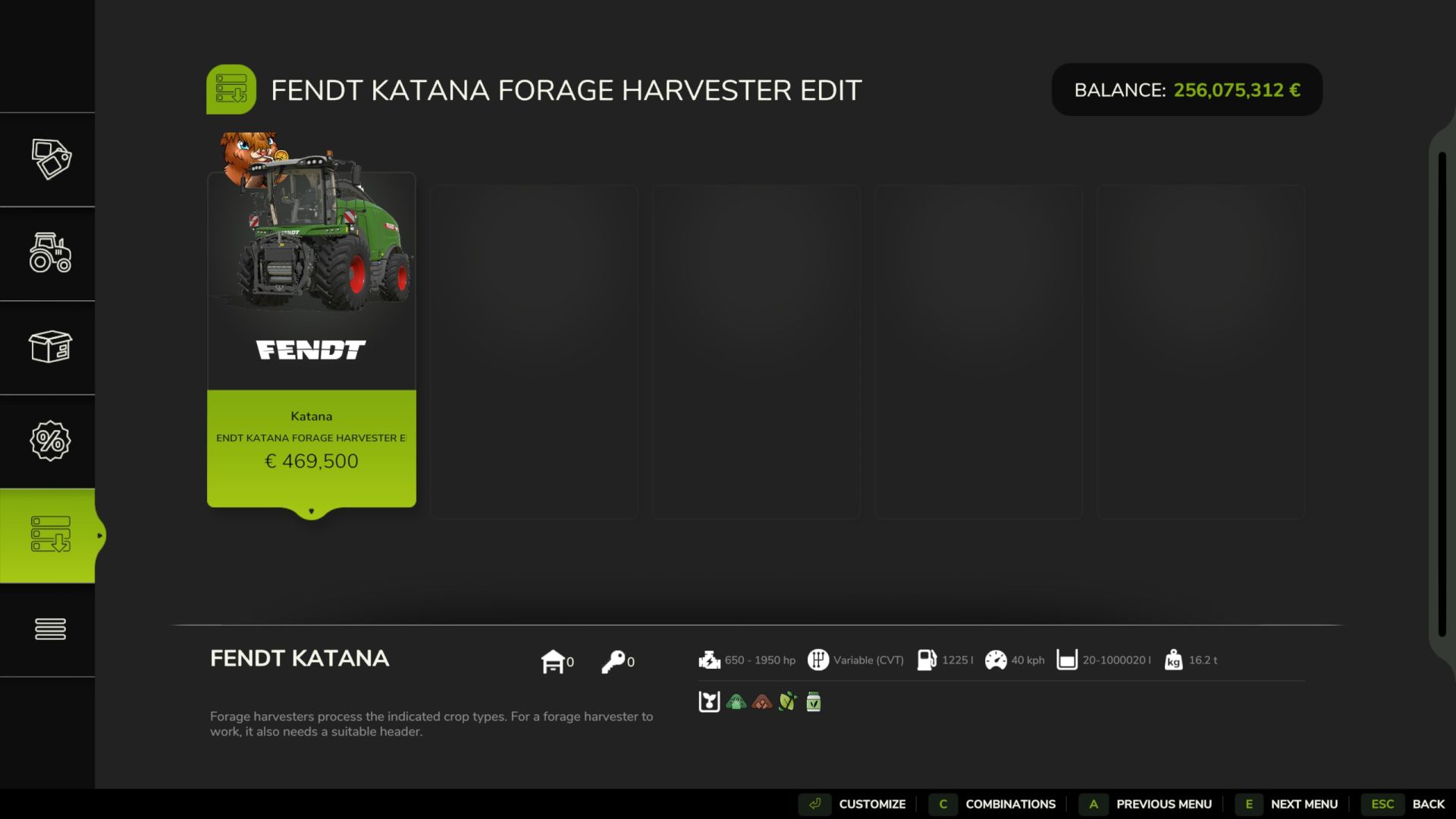 Fendt Katana forage Harvester Edit