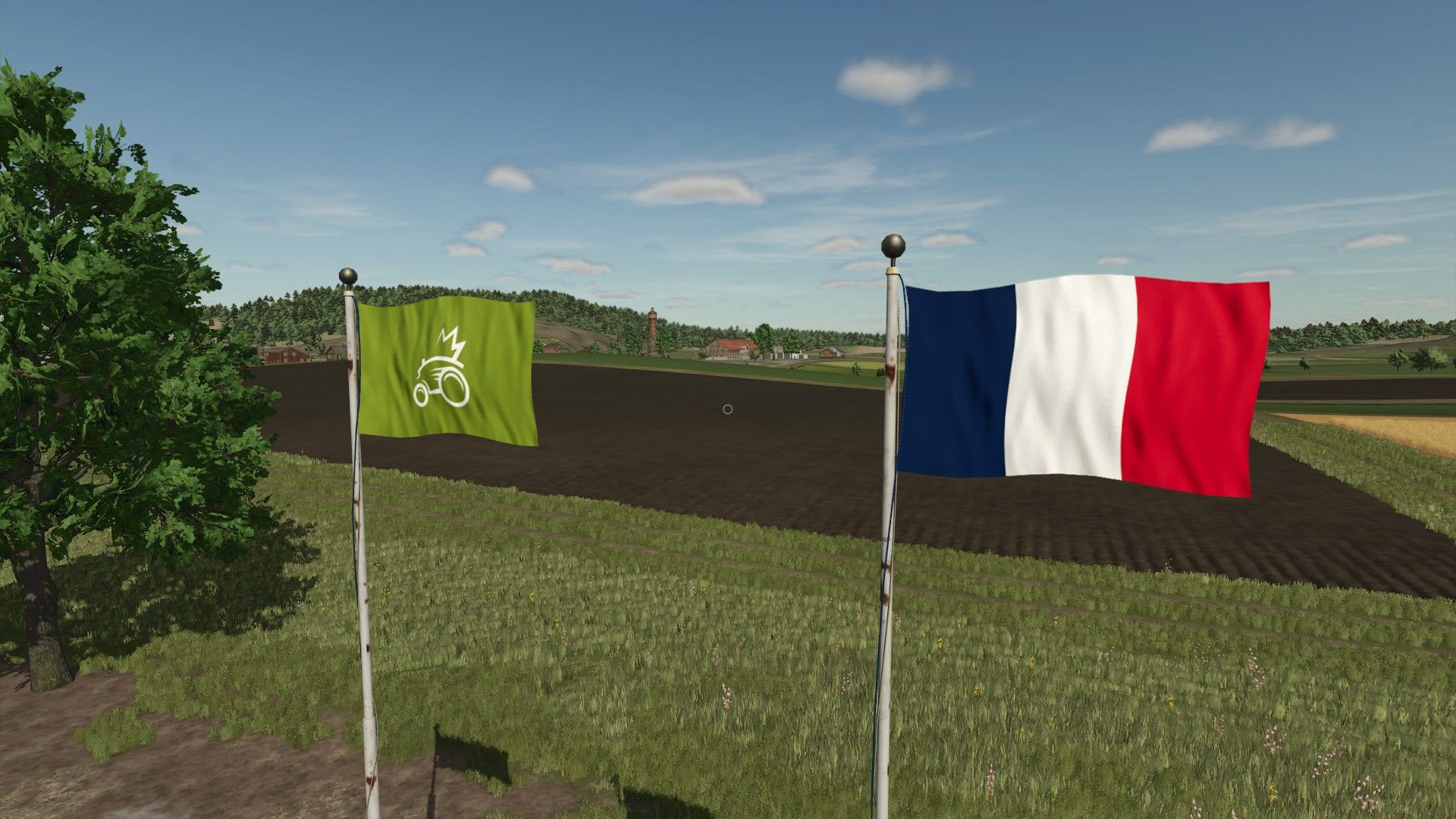 Franse vlag en KingMods-vlag