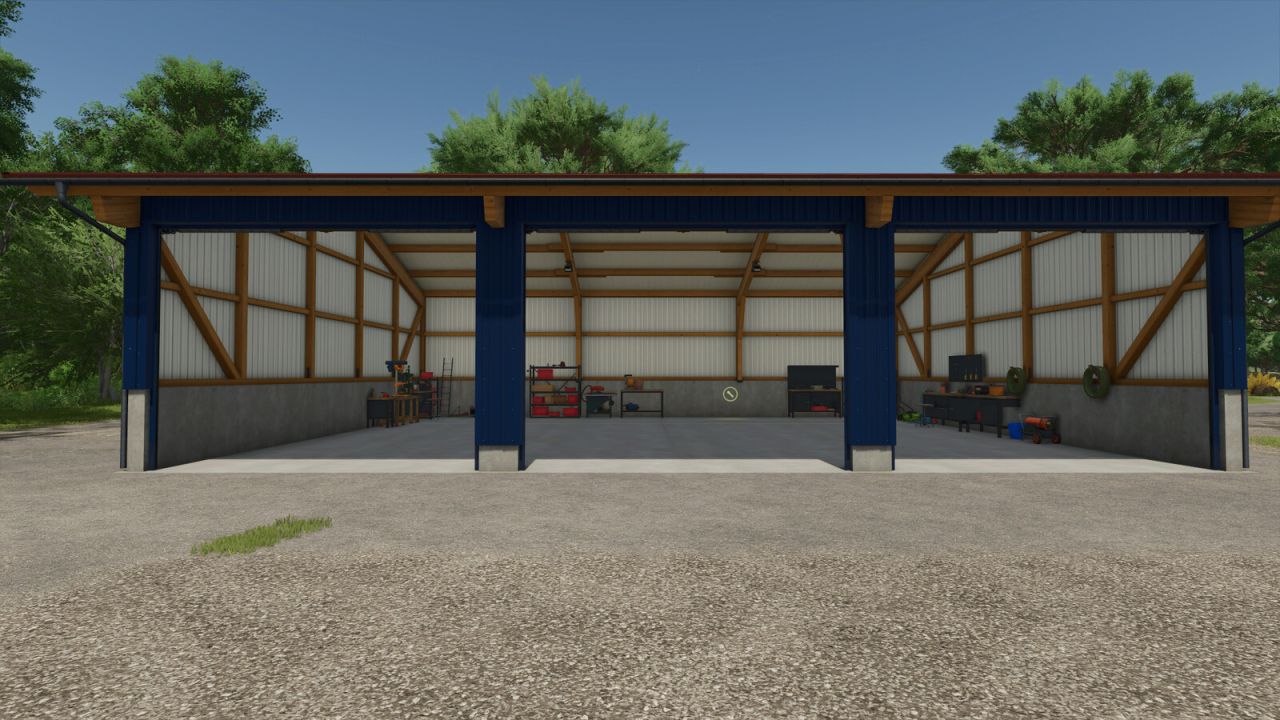 Garage With Vehicle Workshop