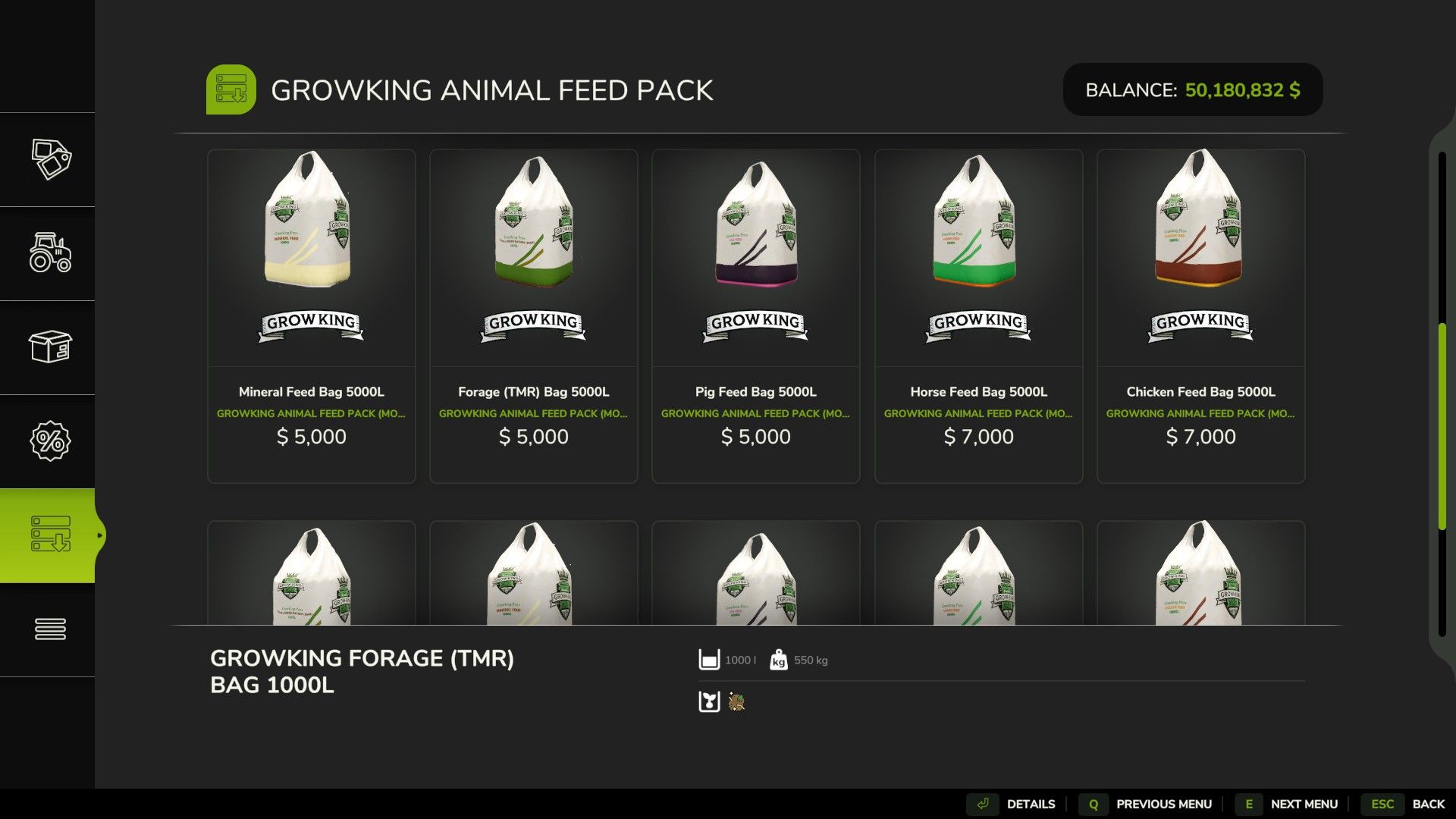 Pack d'alimentation pour animaux "GrowKing"