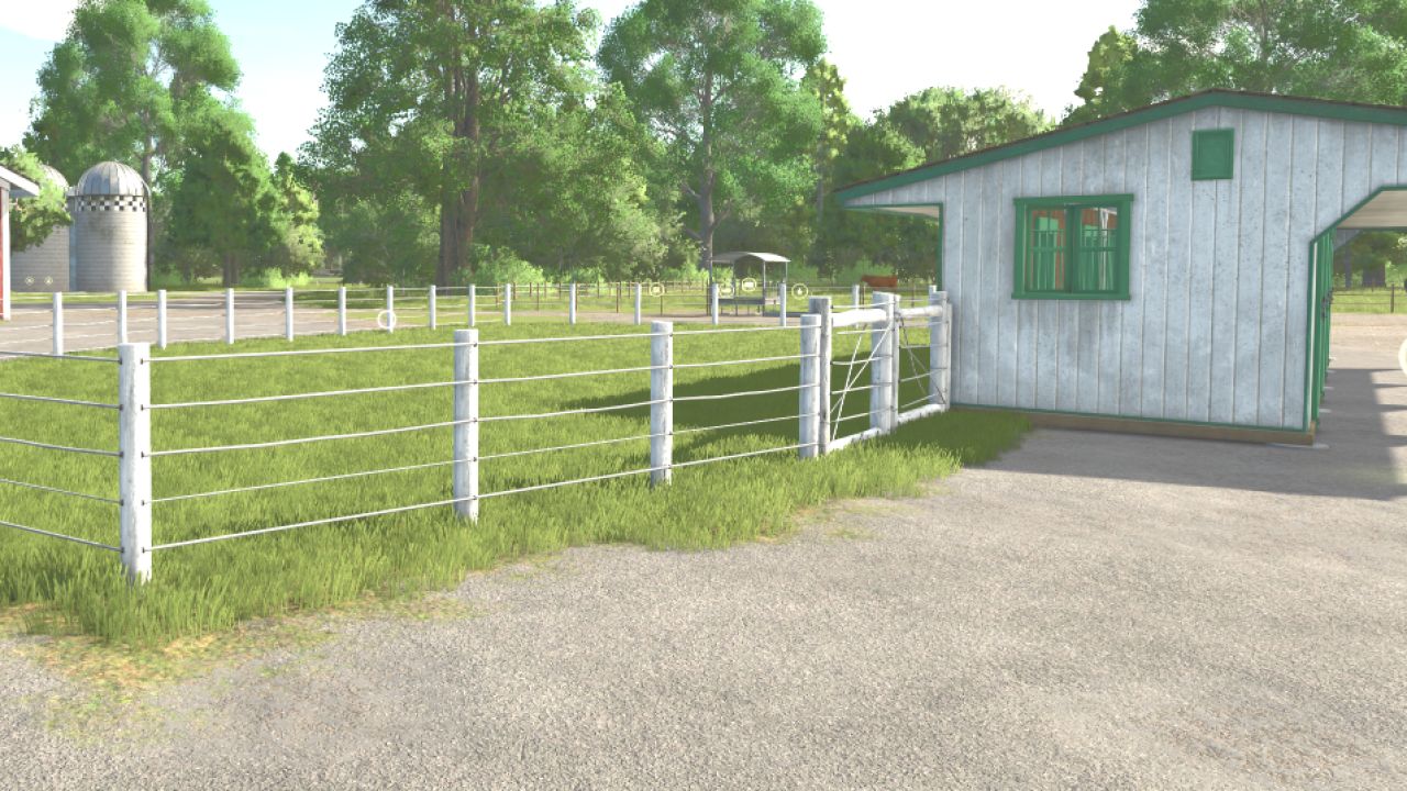 Horse stable with working doors