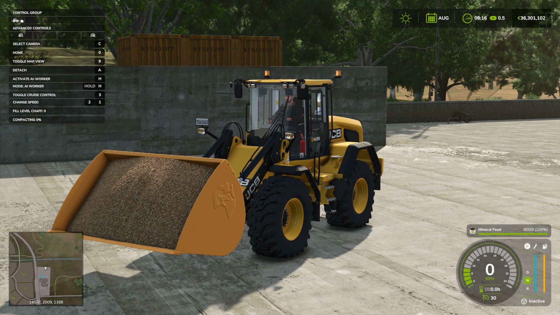 JCB wheel loader (550 hp/8,000L)