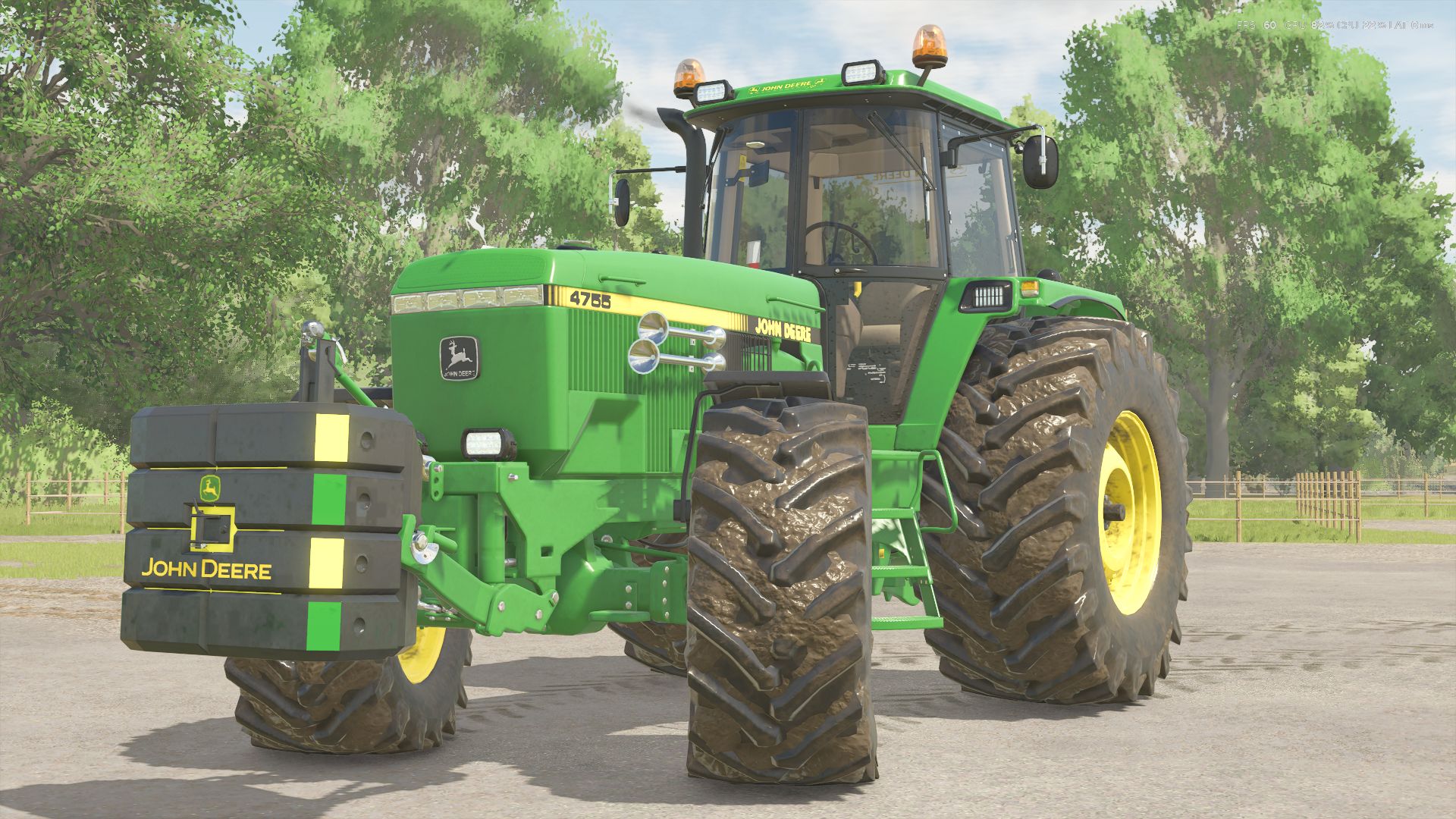 John Deere 4755 Turbo Edit + weight