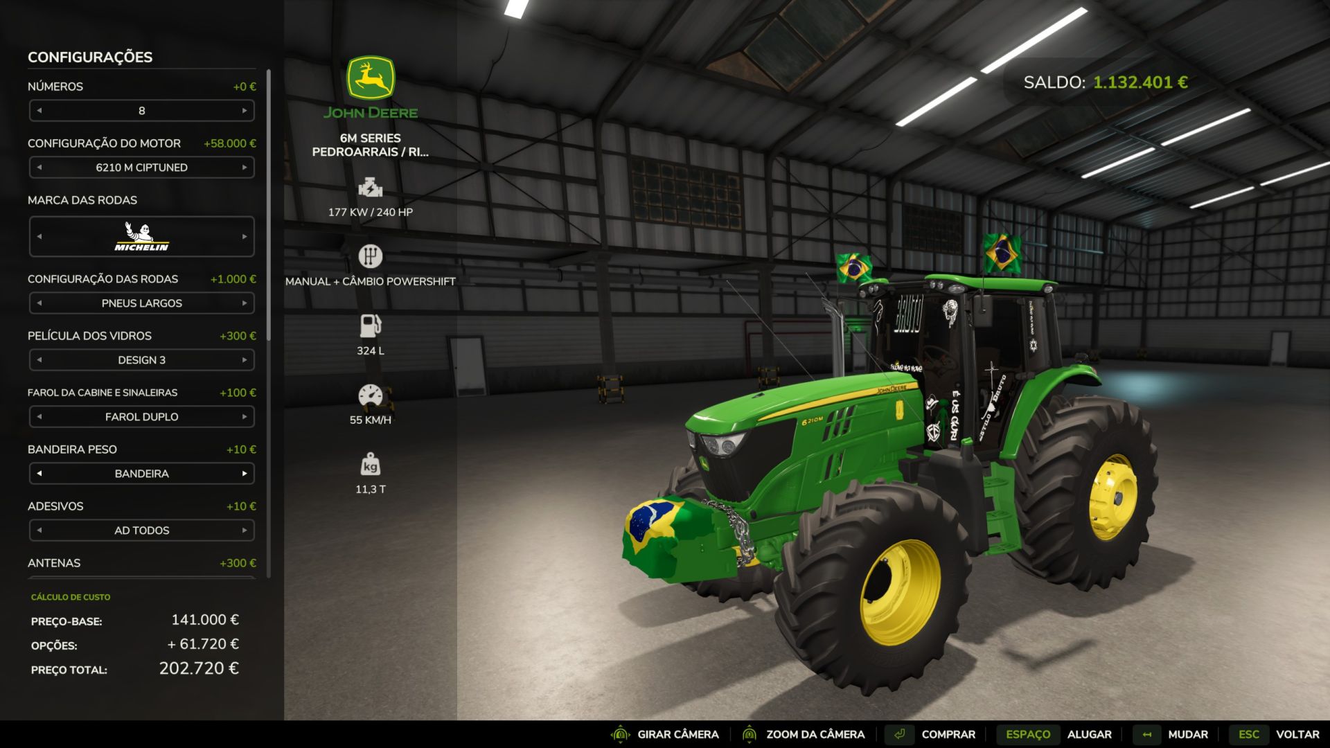 John Deere 6M Series BR