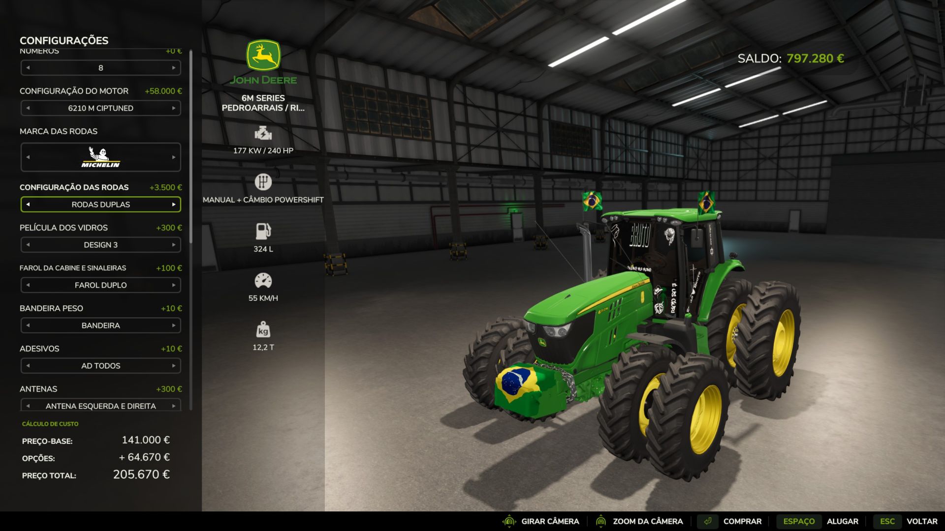 John Deere 6M Series BR