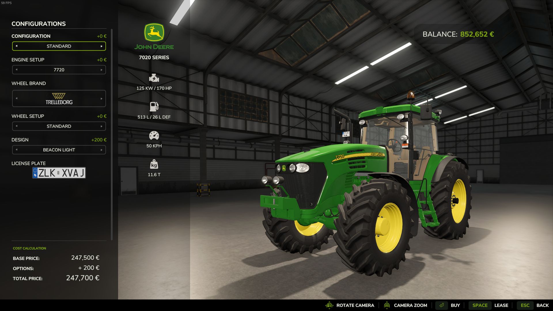 John Deere 7020