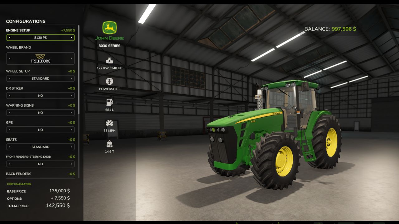 John Deere 8130-8530