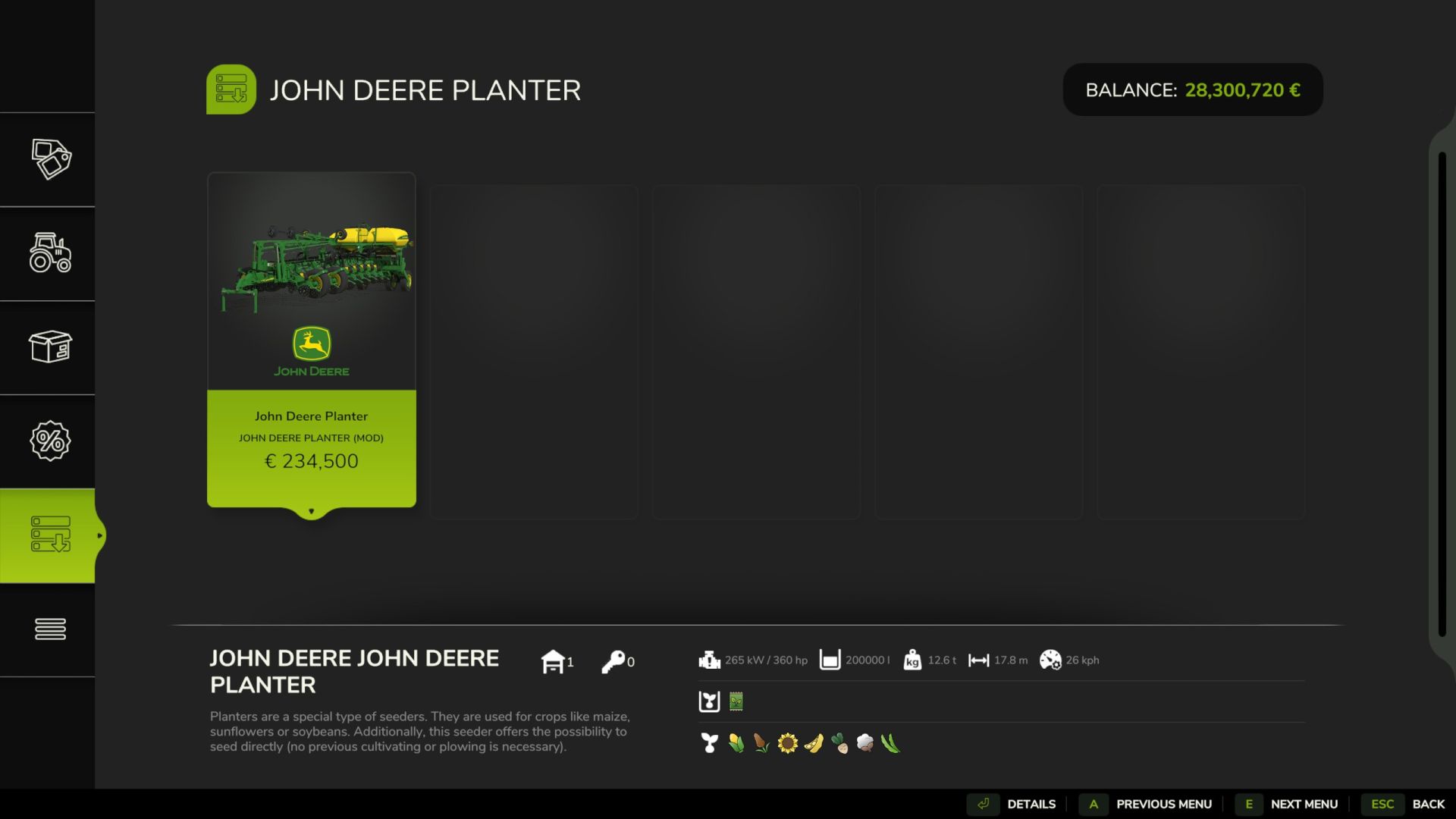 John Deere ekim makinesi