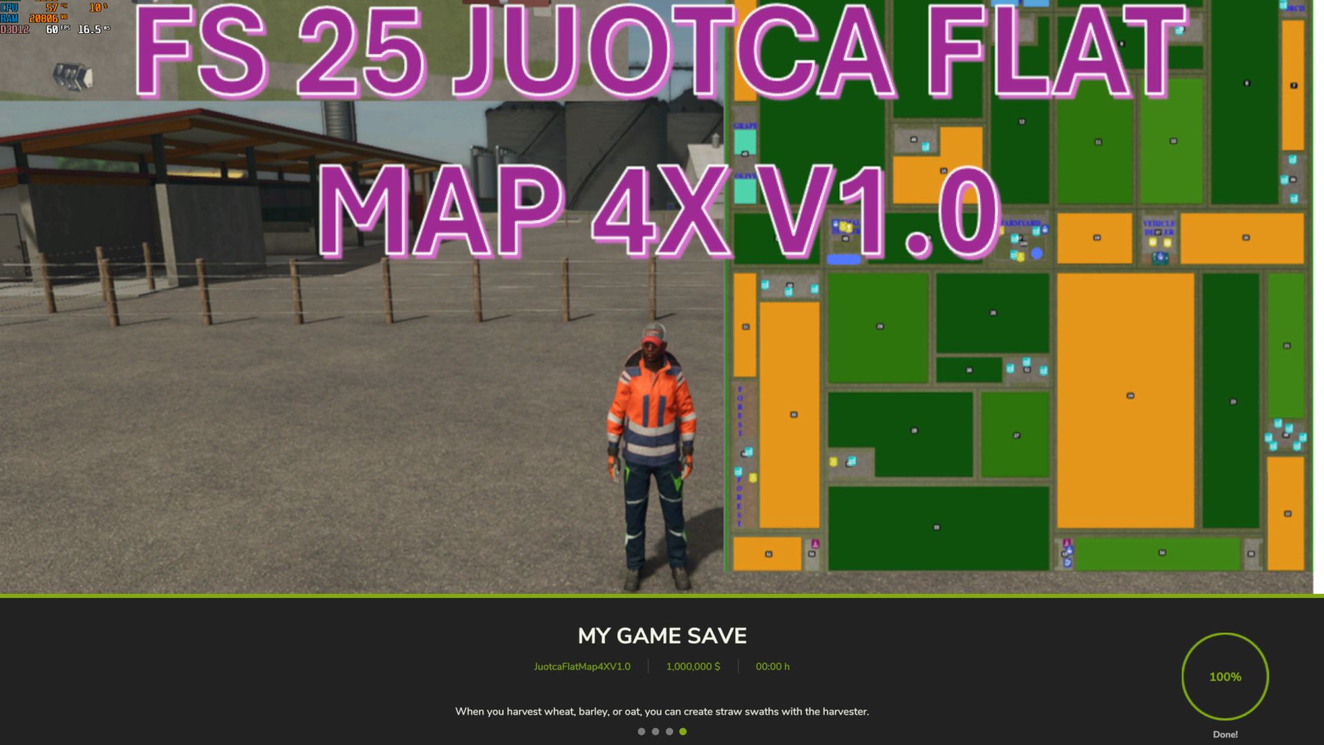 Juotca Flat Map 4X