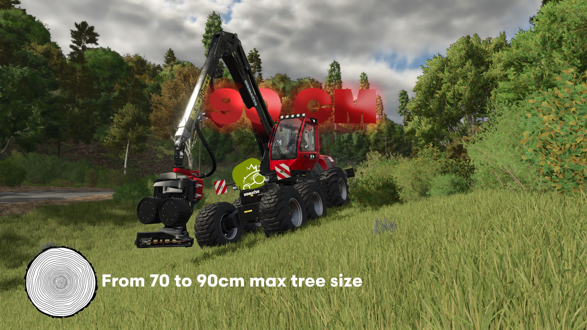 Komatsu 951 (taille d'arbre max. 90 cm)