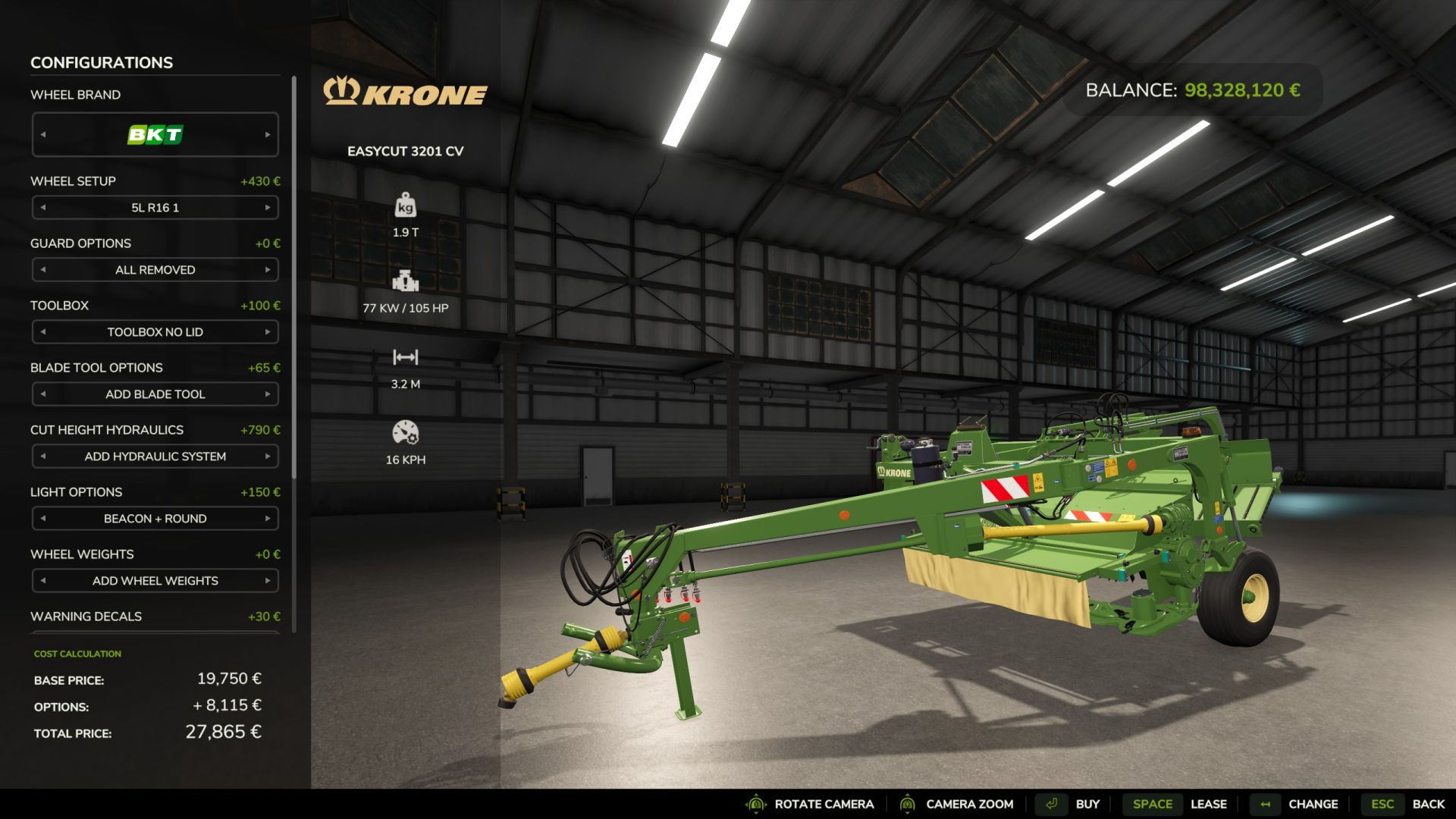 Krone EasyCut 3201 CV mower