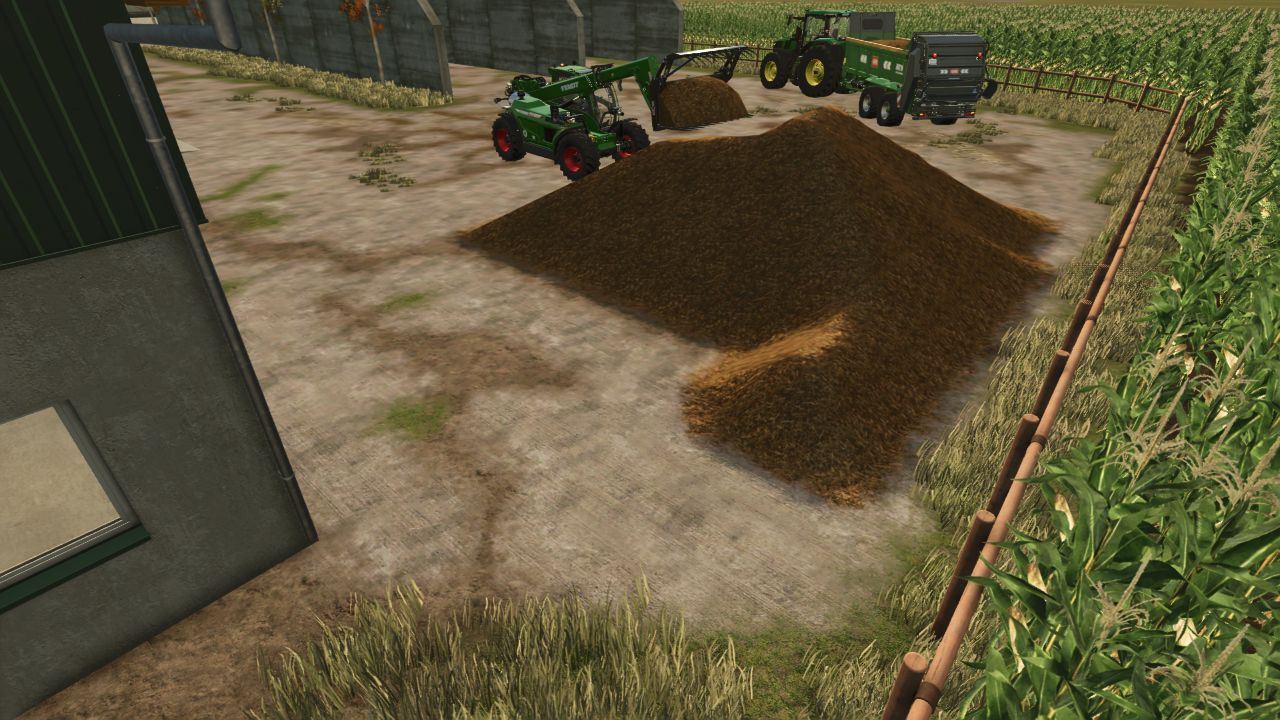 Manure pile without walls