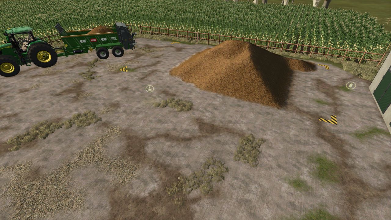 Manure pile without walls