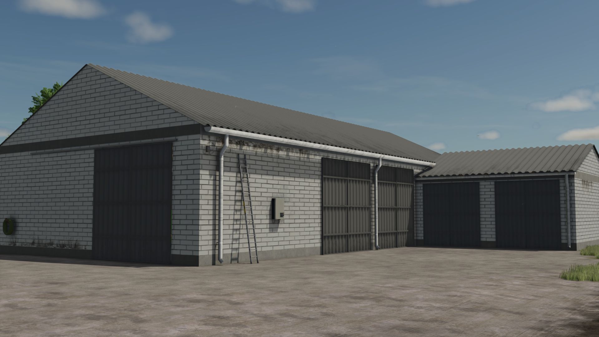 Moderne schuur met garage