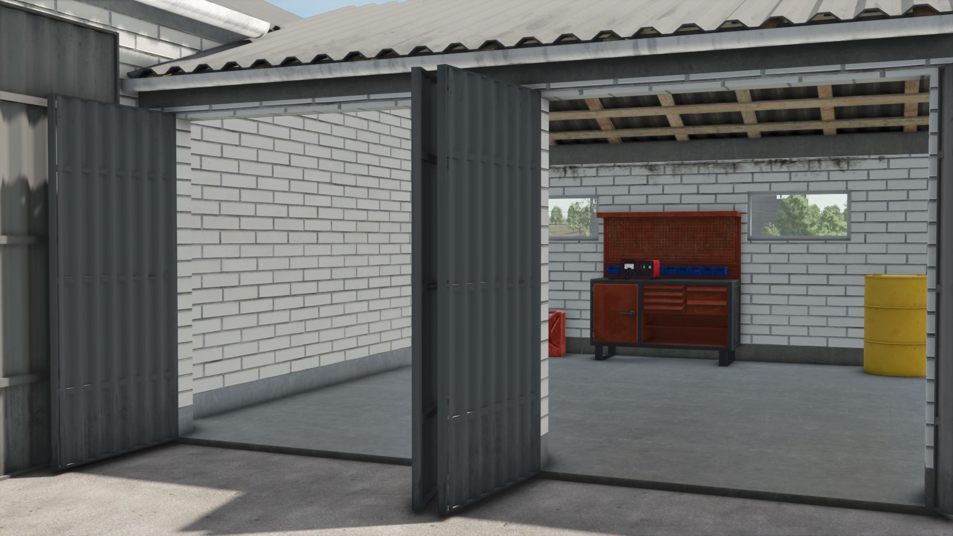 Fienile moderno con garage